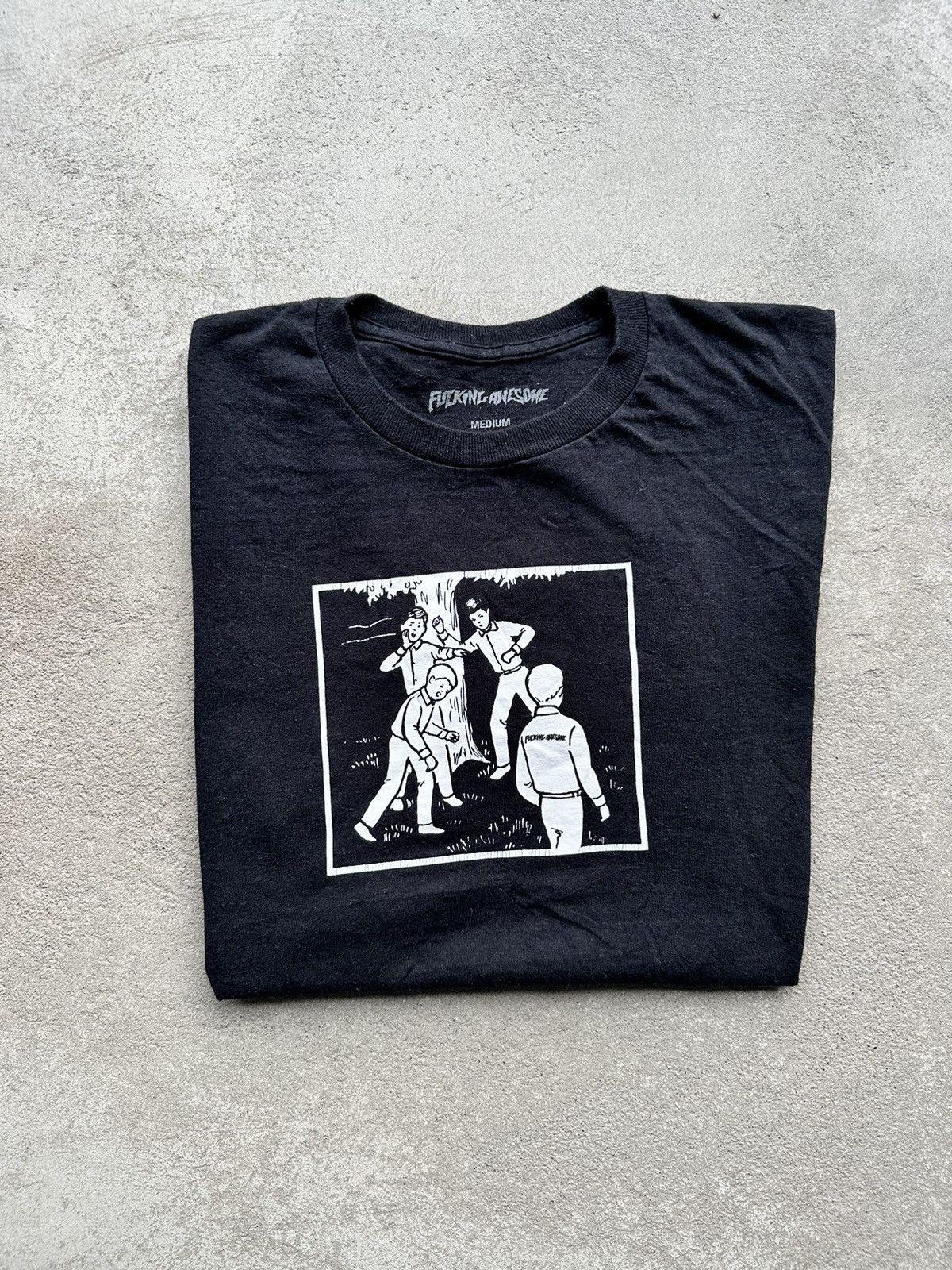 Vintage Fucking Awesome Print Tee Hoodie, Sweatshirt | PodTeesHub.com