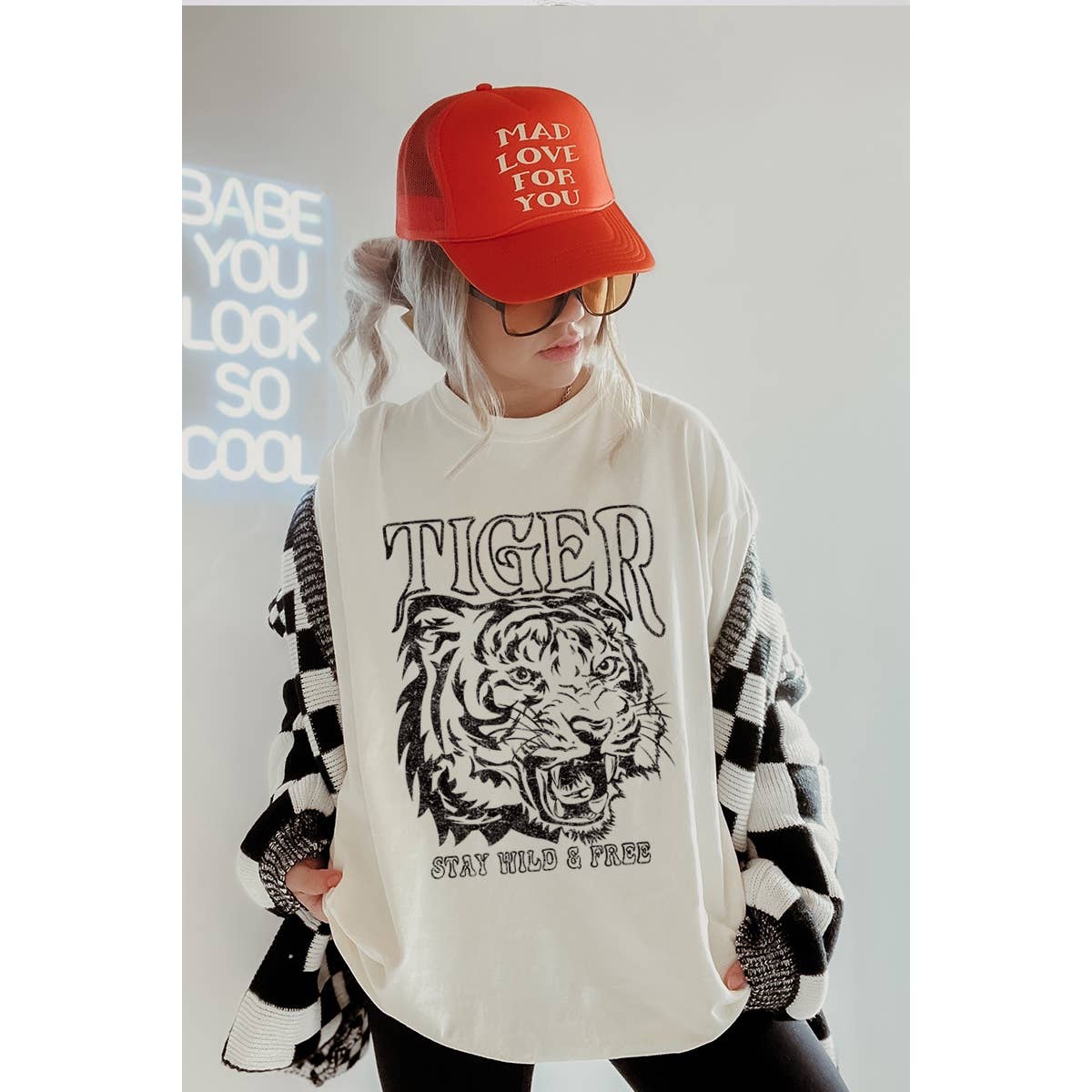 Tiger Wild Ahd Free Vintage Graphic Oversized Tee Hoodie, Sweatshirt | PodTeesHub.com