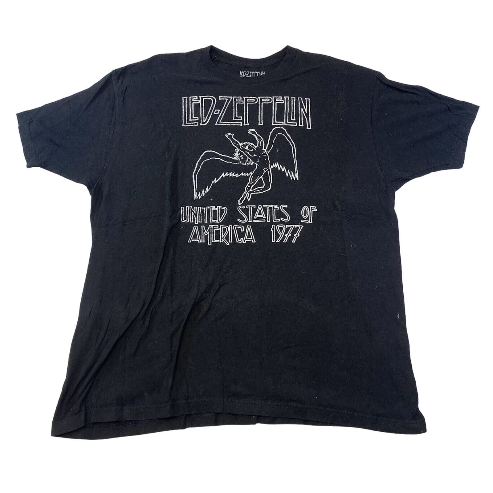 Zeppelin Led Zeppelin Usa 1977 Band Tee Vintage Style Size 2xl Hoodie, Sweatshirt | PodTeesHub.com