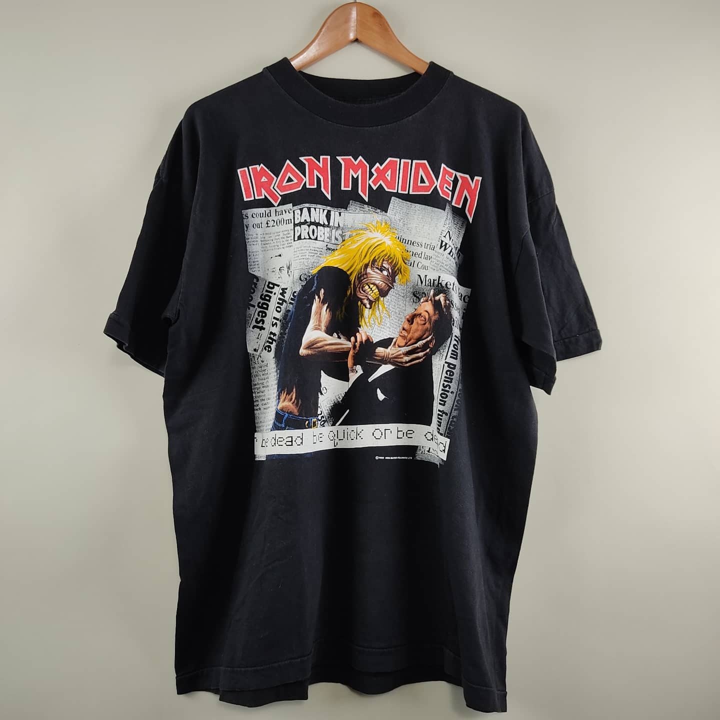 Iron Maiden X Vintage 1992 Iron Maiden Be Quick Or Be Dead T-Shirts, Hoodie, Sweatshirt | PodTeesHub.com