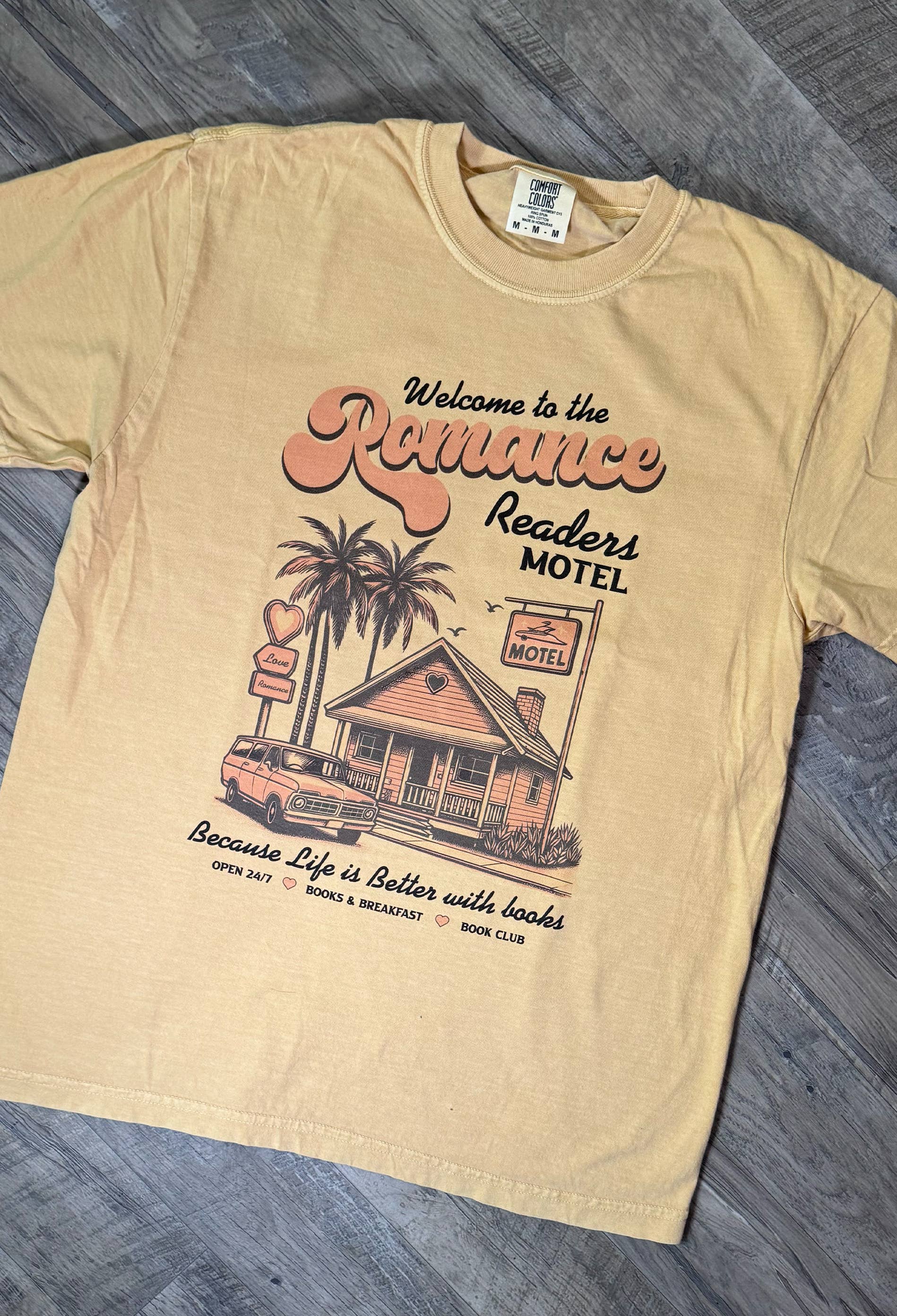 Romance Reader's Motel Graphic Tee Hoodie, Sweatshirt | PodTeesHub.com