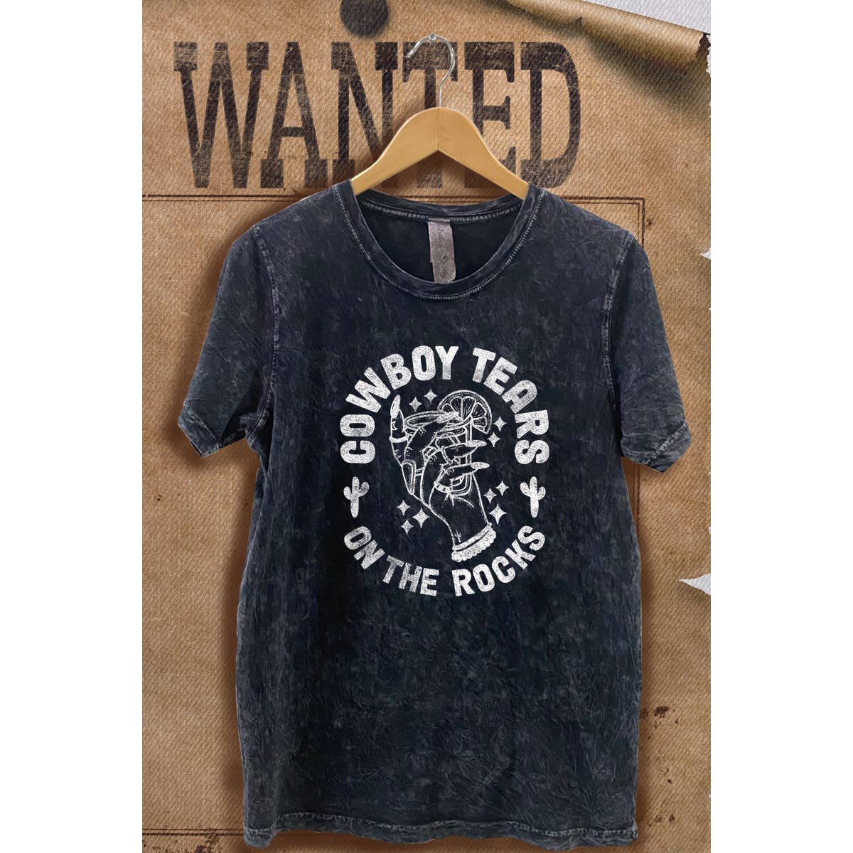 Cowboy Tears On the Rock Vintage  Mineral Wash  Graphic  Tee Hoodie, Sweatshirt | PodTeesHub.com