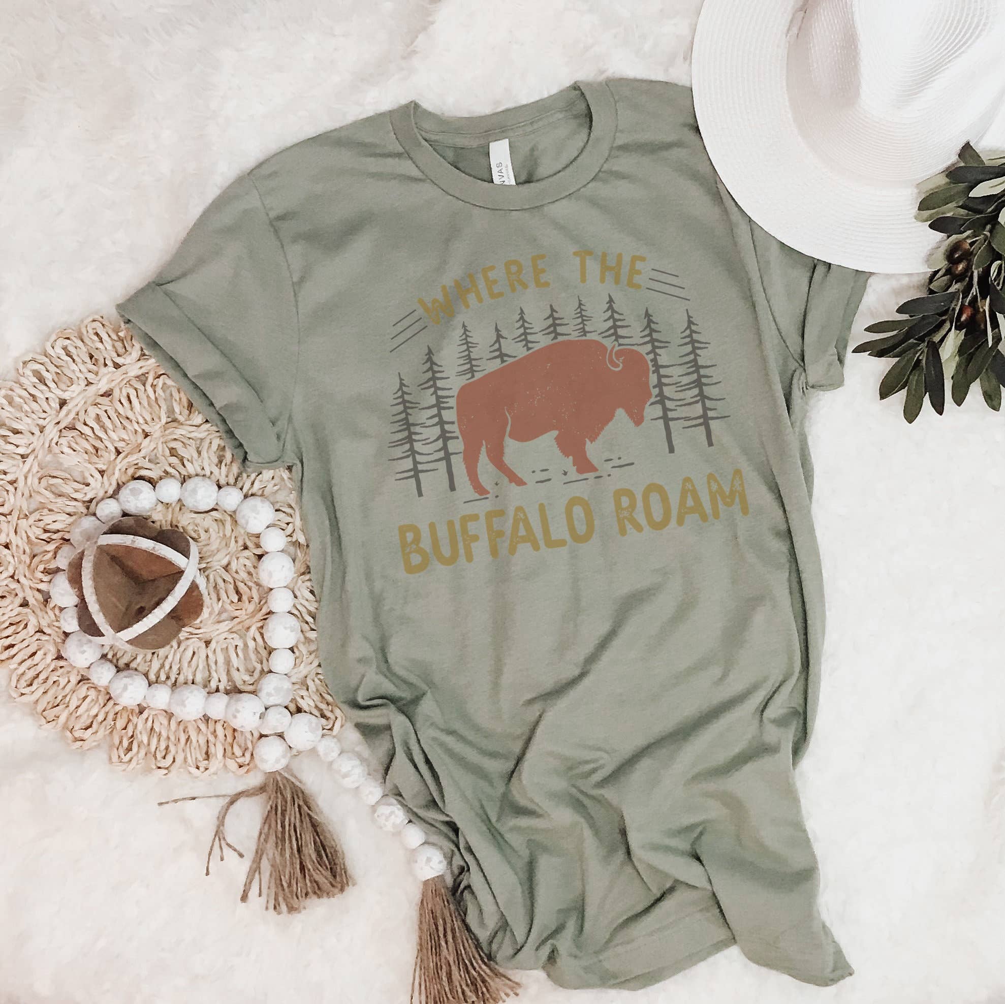 Where the Buffalo Roam L Nature Tee Hoodie, Sweatshirt | PodTeesHub.com