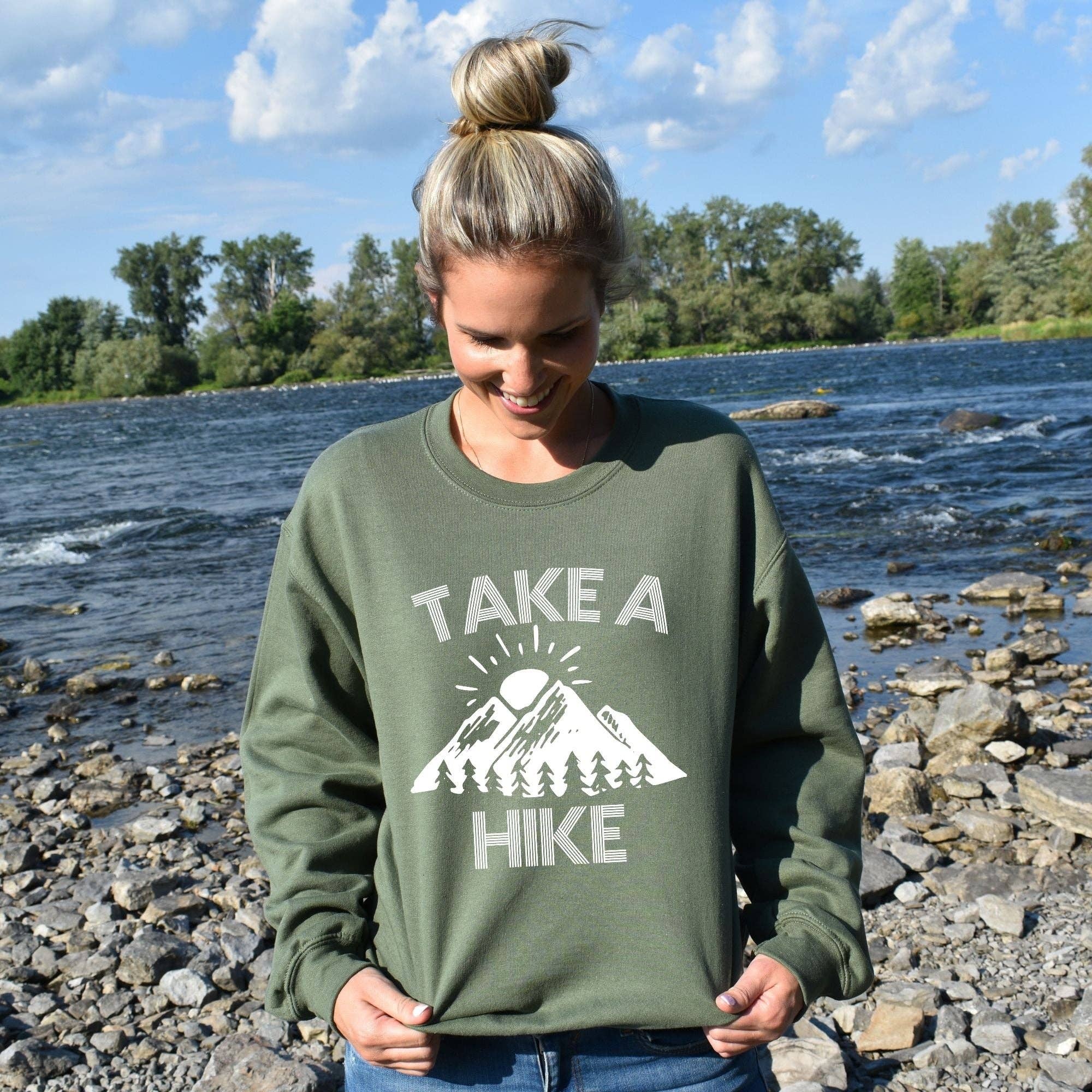 Take A Hike Crewneck Sweatshirt Hoodie 034 T-Shirts | PodTeesHub.com