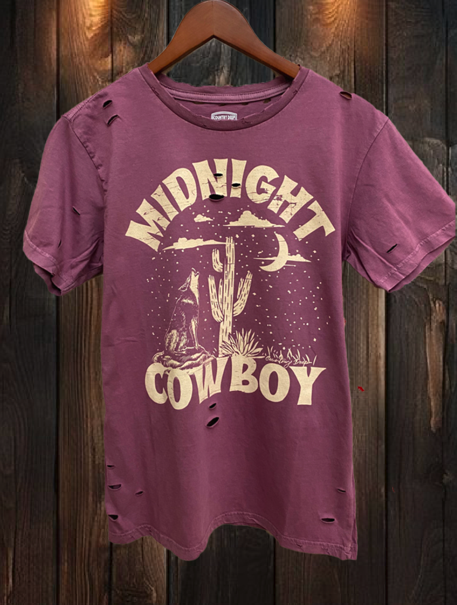 Midnight Cowboy Unisex Distressed T-Shirt Hoodie, Sweatshirt | PodTeesHub.com