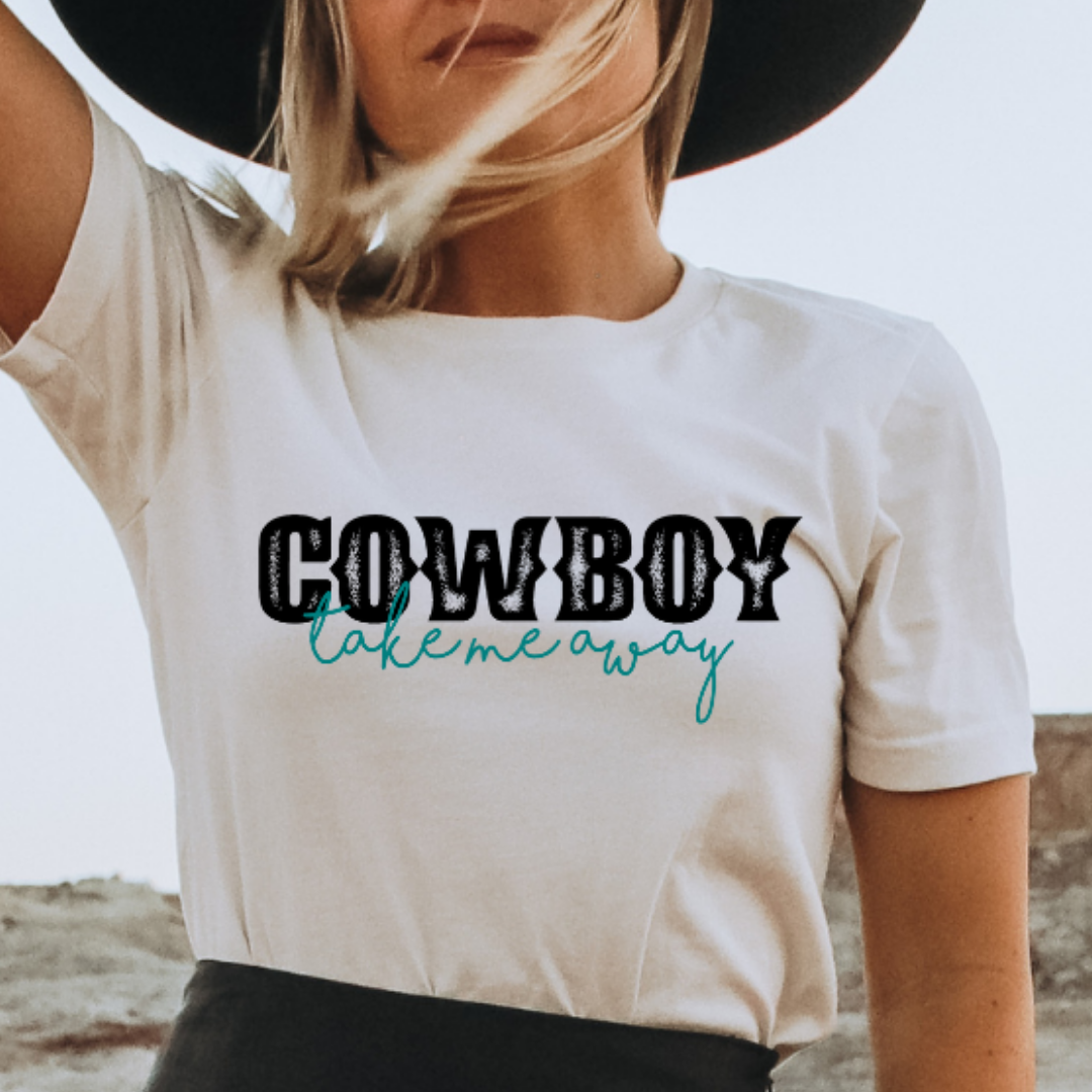 Cowboy Take Me Away Graphic Tee Hoodie, Sweatshirt | PodTeesHub.com