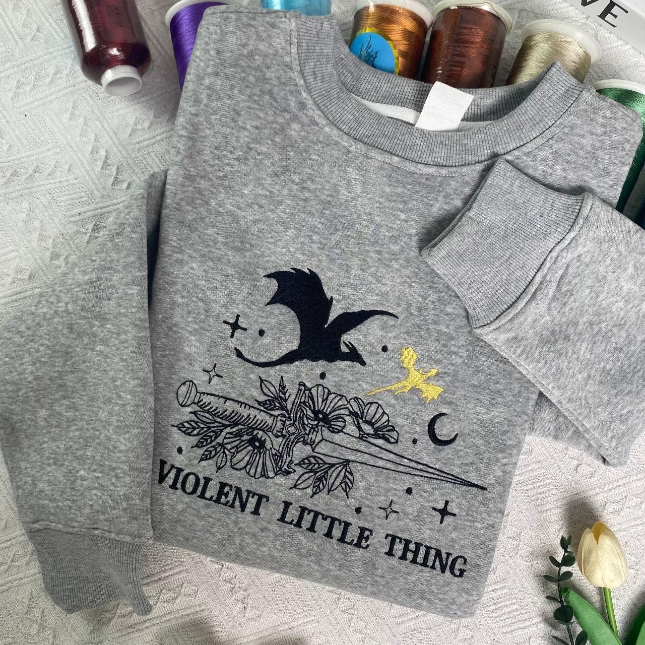 Fourth Wing Embroidered Hoodie - Fantasy Reader Rider Merch T-Shirts, Sweatshirt | PodTeesHub.com