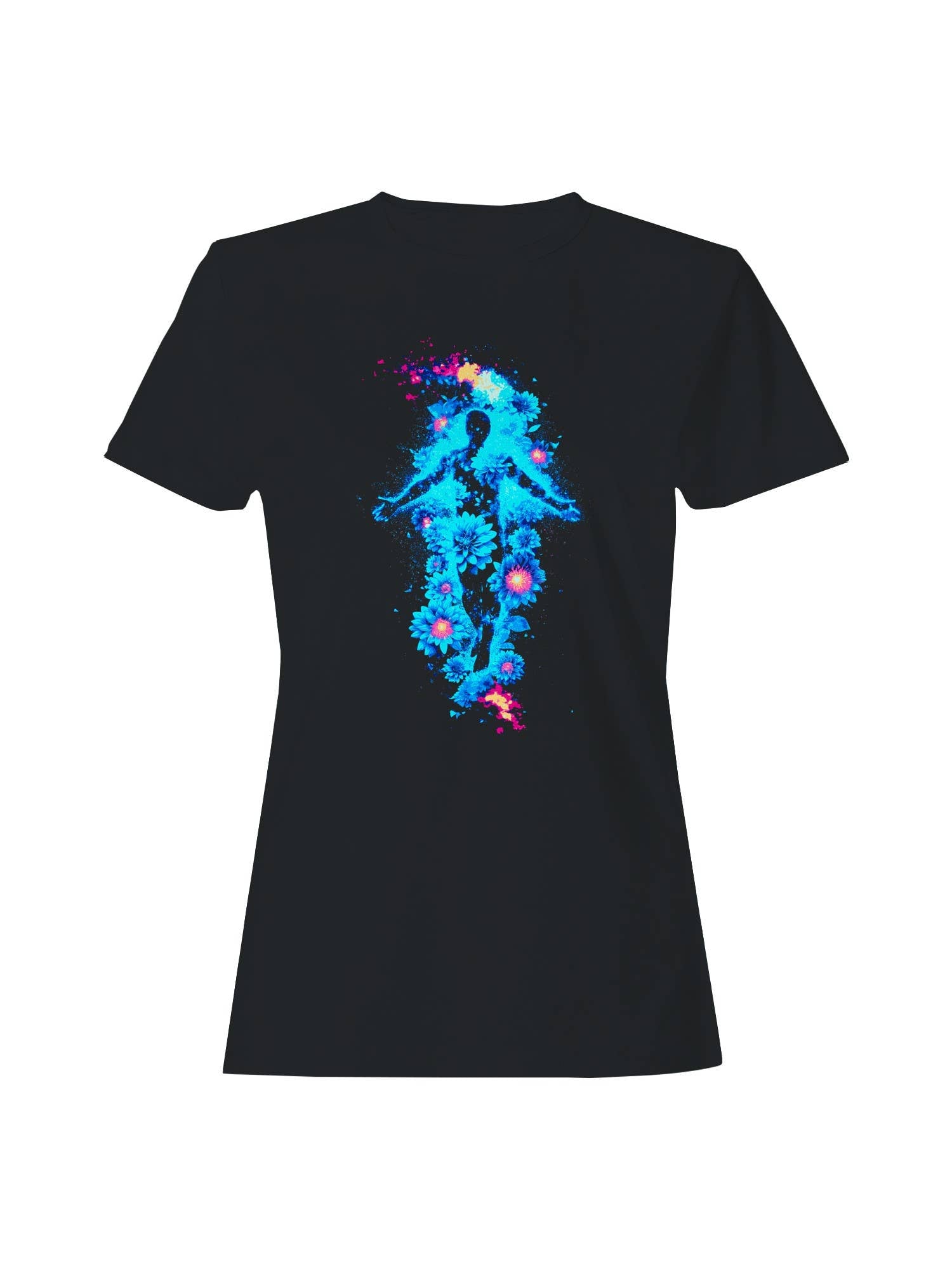 Cosmic Floral Essence Aura Women's T-Shirt Hoodie, Sweatshirt | PodTeesHub.com