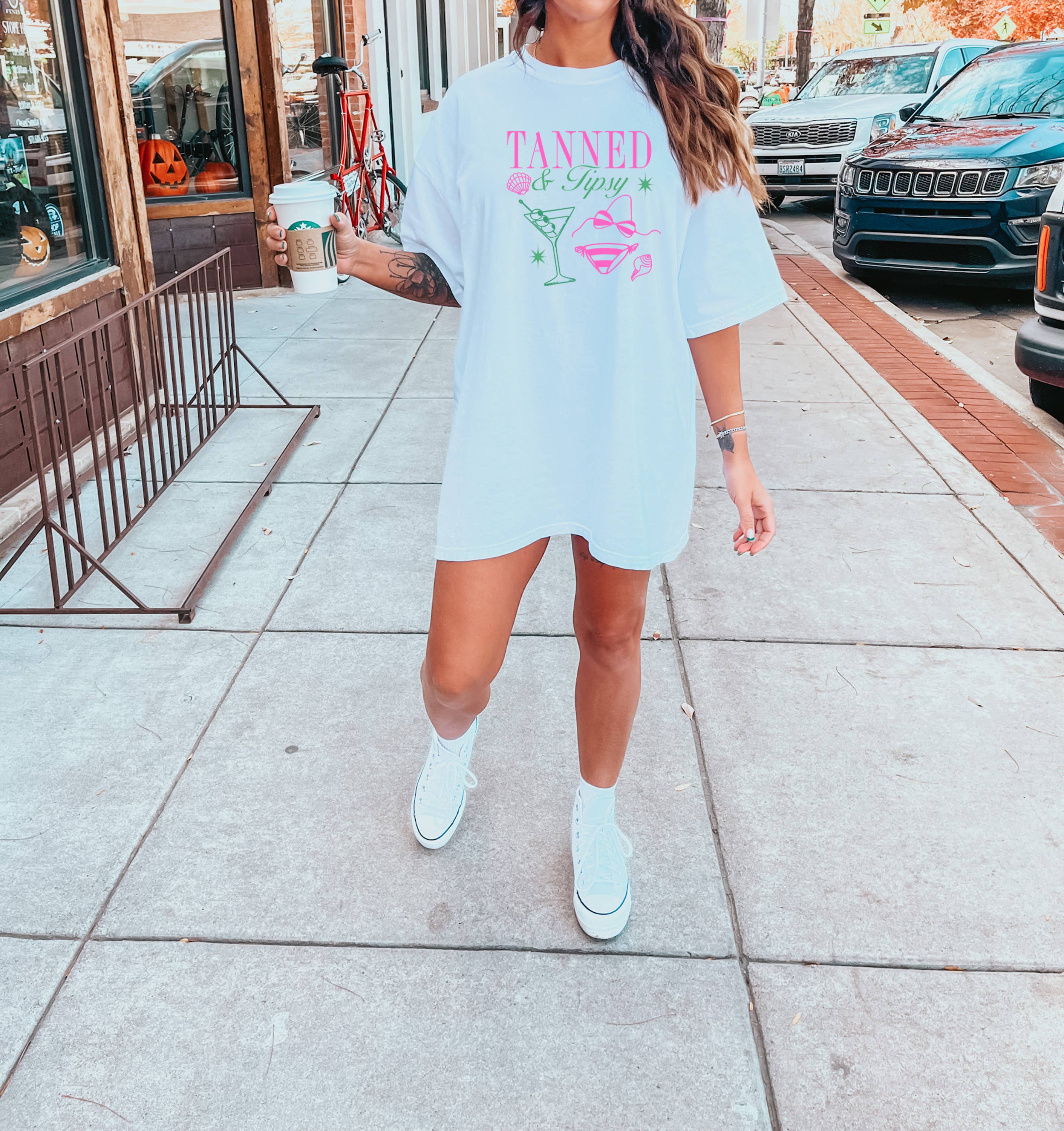 Tanned and Tipsy, Graphic Tee, Summer Apparel, Lake Shirt Hoodie, Sweatshirt | PodTeesHub.com