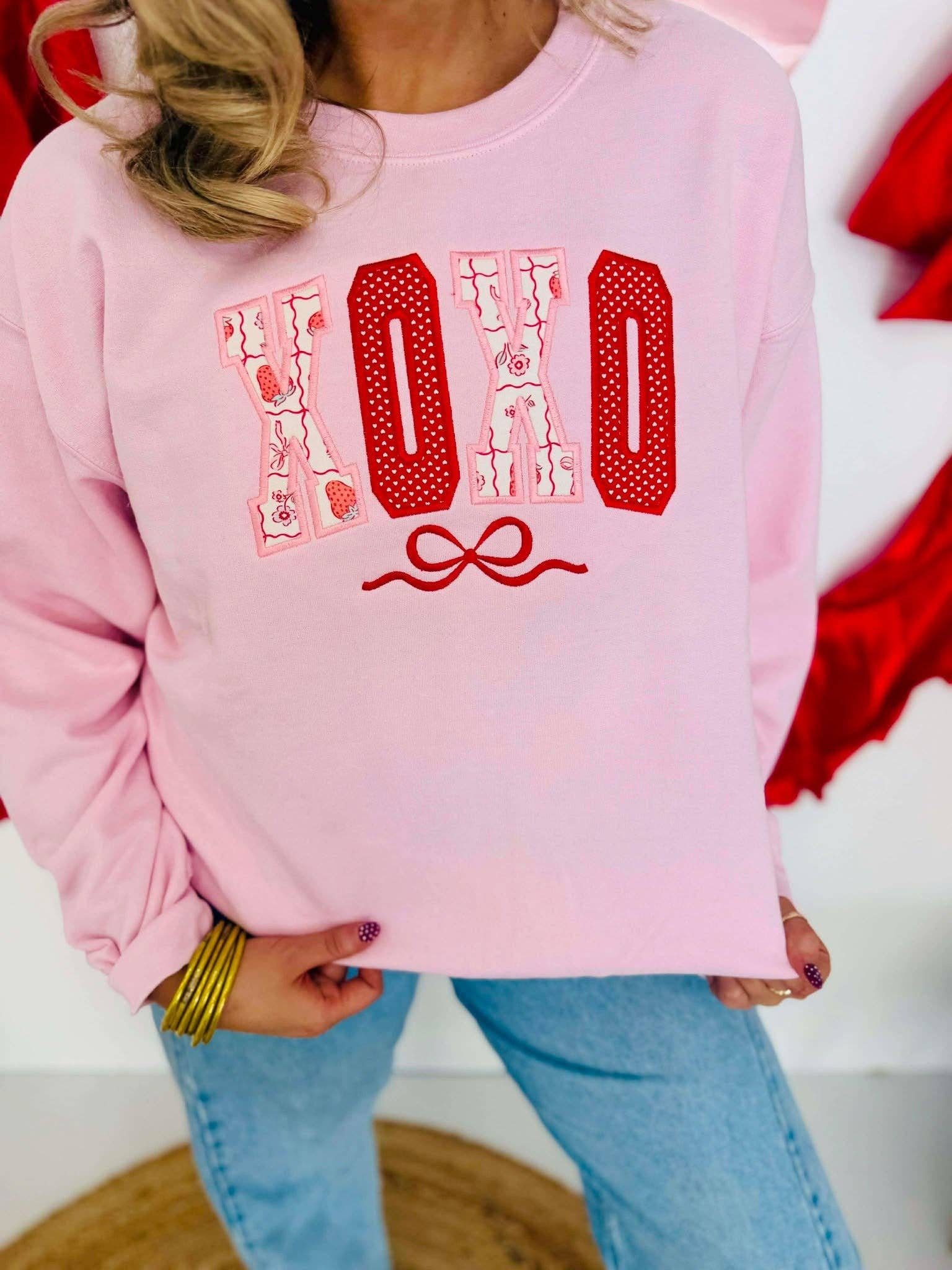 Xoxo Berry Applique Sweatshirt T-Shirts, Hoodie | PodTeesHub.com