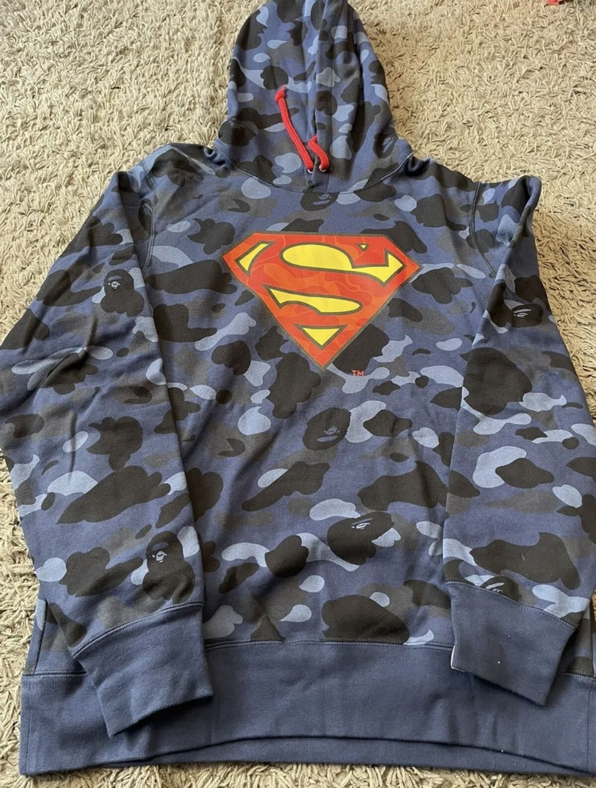 Bape Bathing Ape Bape Superman Rare Size Xl T-Shirts, Hoodie, Sweatshirt