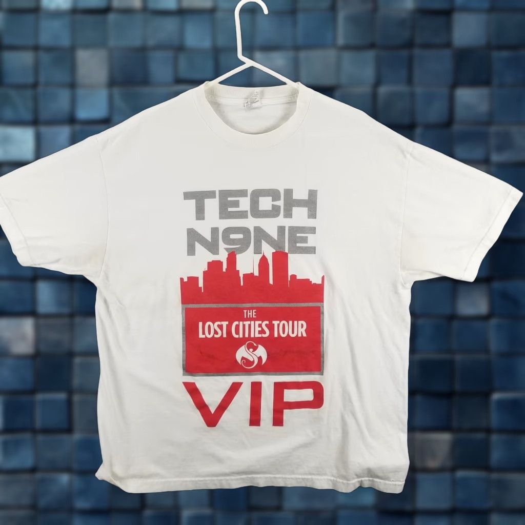 Vintage Tech N9ne Nine Concert Lost Cities Tour T Shirt Xl White Hip Hop Band Tee Mens Hoodie, Sweatshirt | PodTeesHub.com