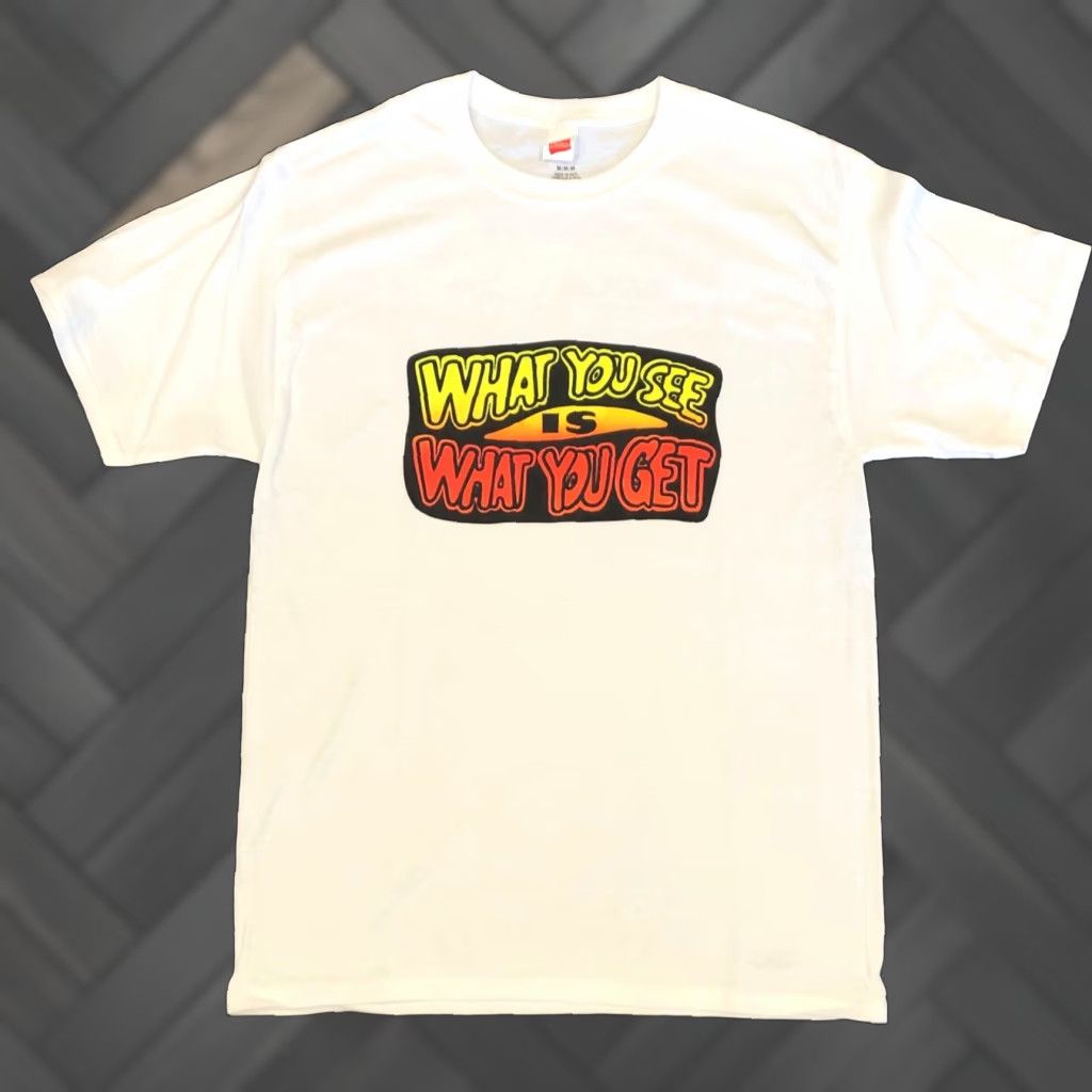 Vintage Retro T Shirt Mens 70 S White What U See What U Get Rats Hole Iron On Hoodie, Sweatshirt | PodTeesHub.com