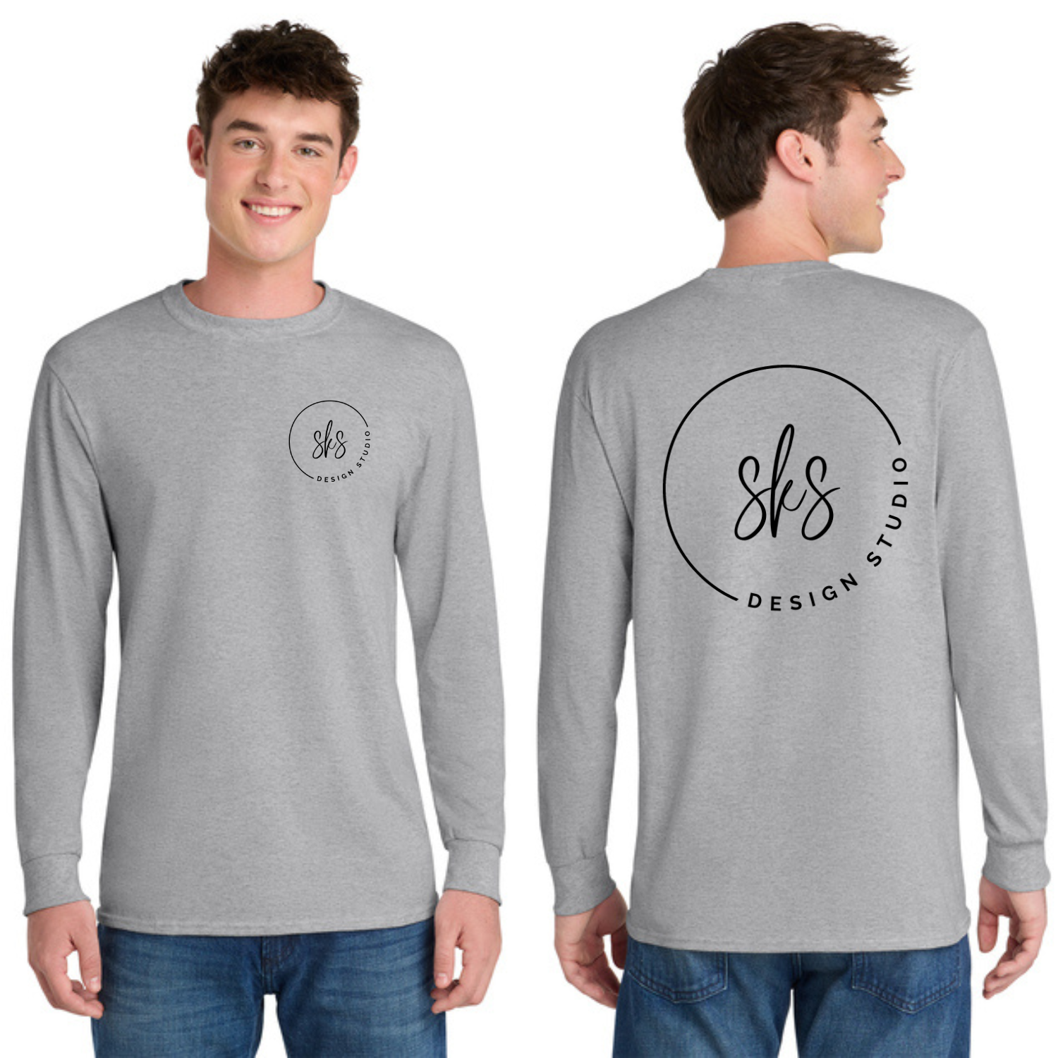 Custom Logo | Tall Long Sleeve Shirt [Port & Co] Hoodie, Sweatshirt | PodTeesHub.com