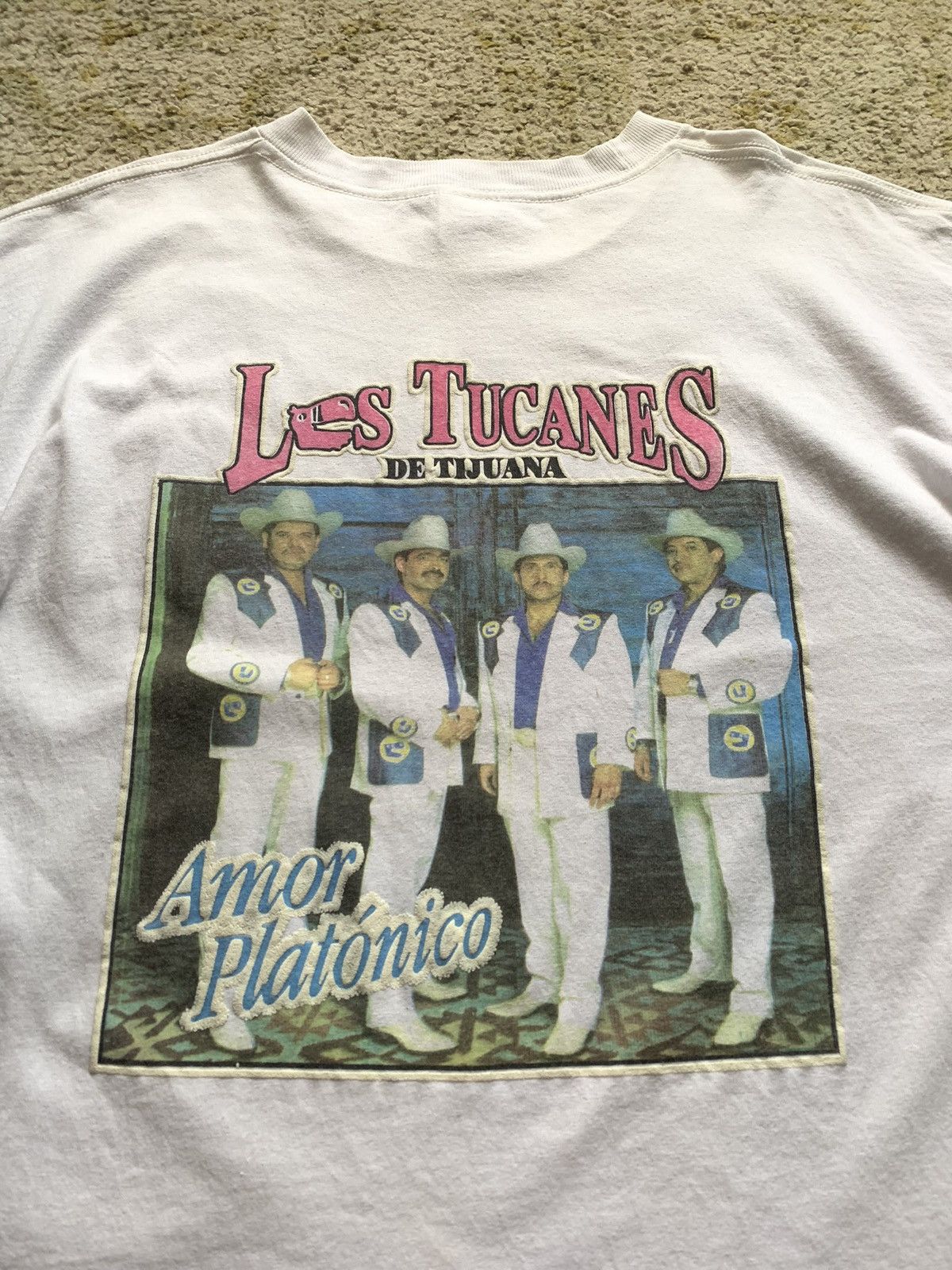 Band Tees Vintage 1998 Los Tucanes De Tijuana Amor Platonico Shirt Hoodie, Sweatshirt | PodTeesHub.com