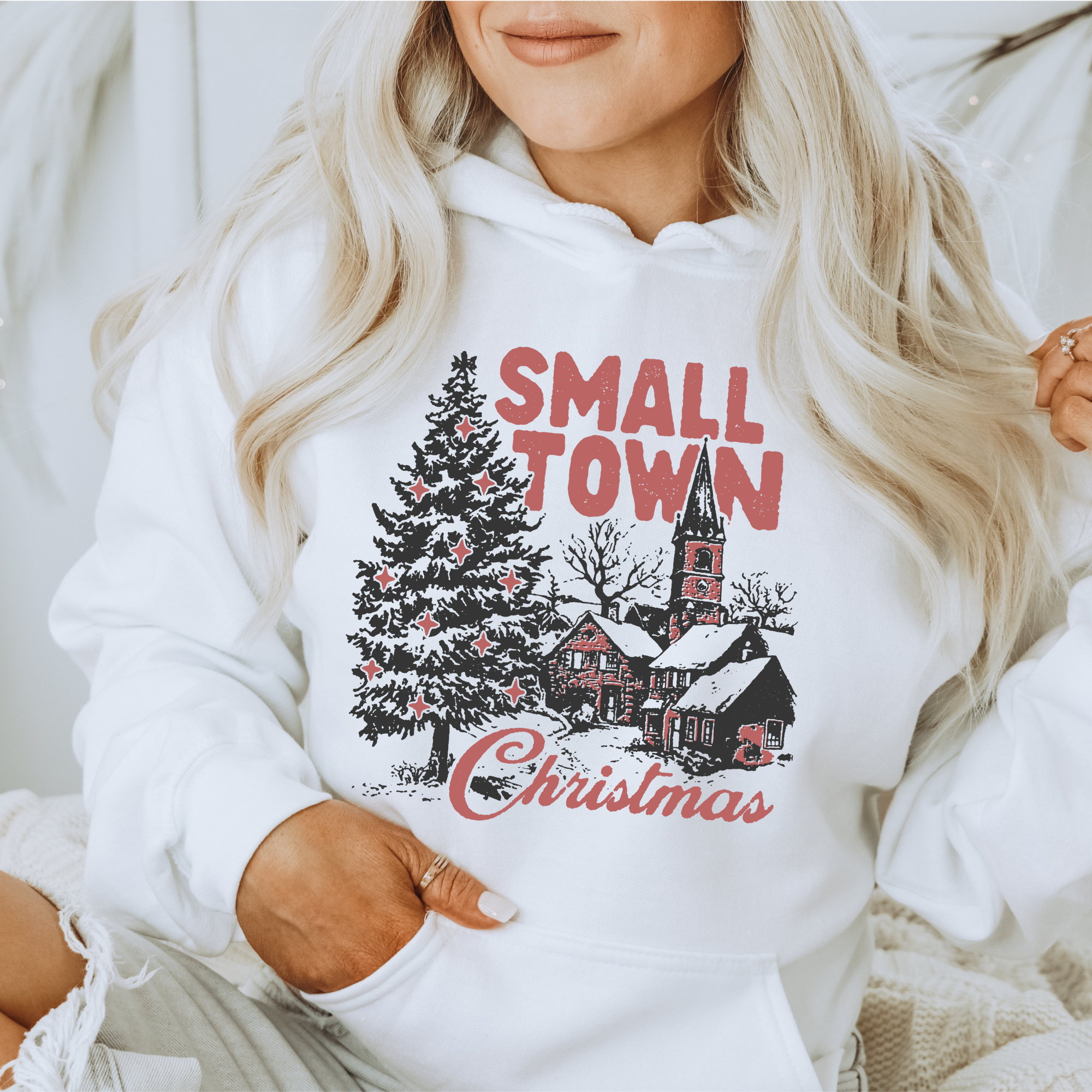 Small Town Christmas Crewneck Holiday Hoodie Unisex Fit #2 T-Shirts, Sweatshirt | PodTeesHub.com