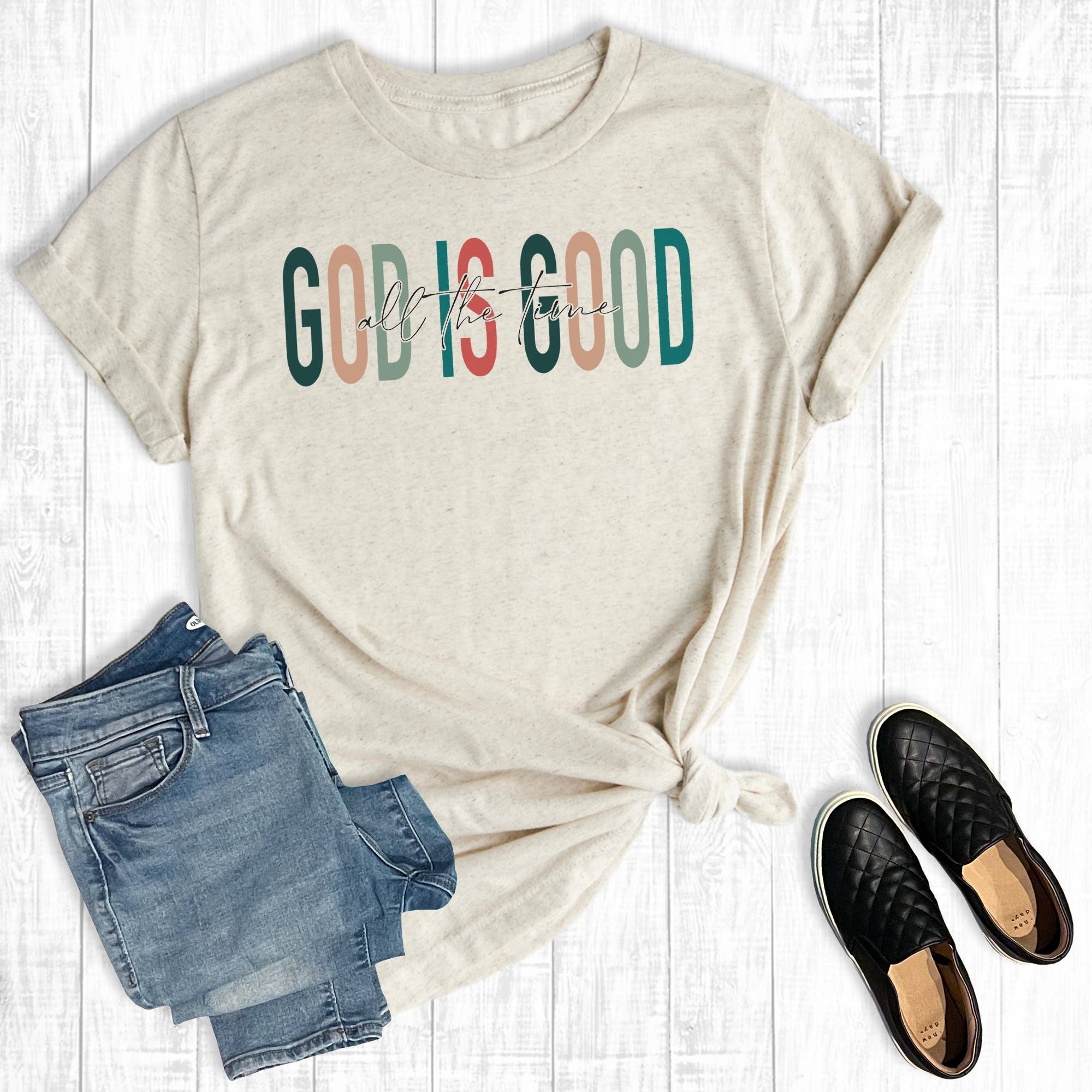God Is Good All the Time Graphic Tee Hoodie, Sweatshirt | PodTeesHub.com