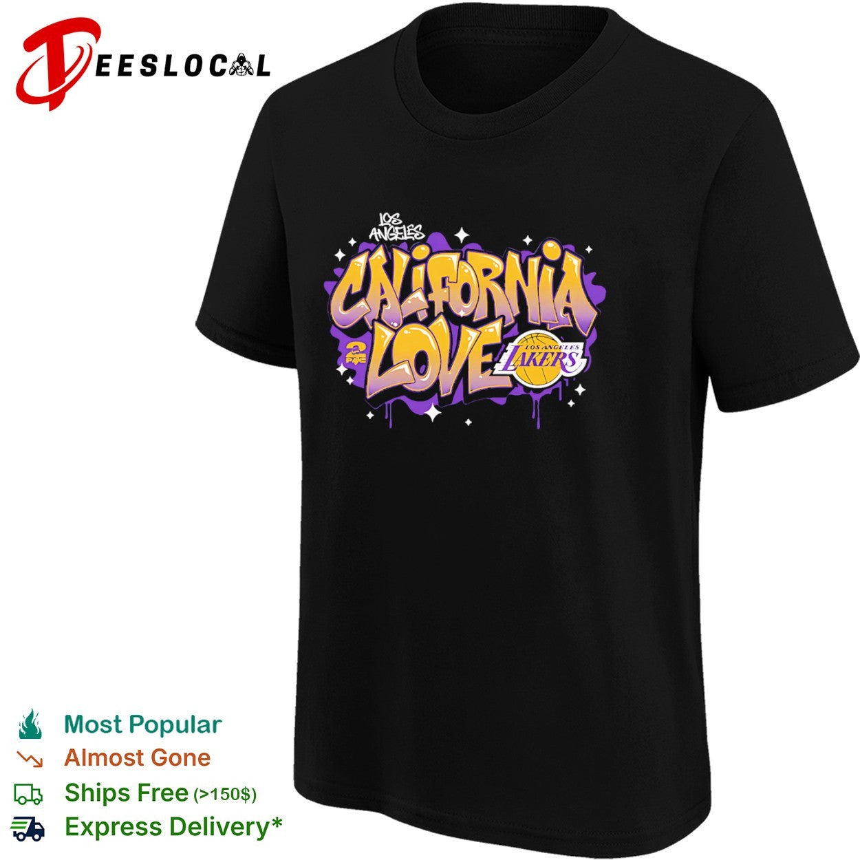 2Pac California Love Los Angeles Lakers NBA Team shirt