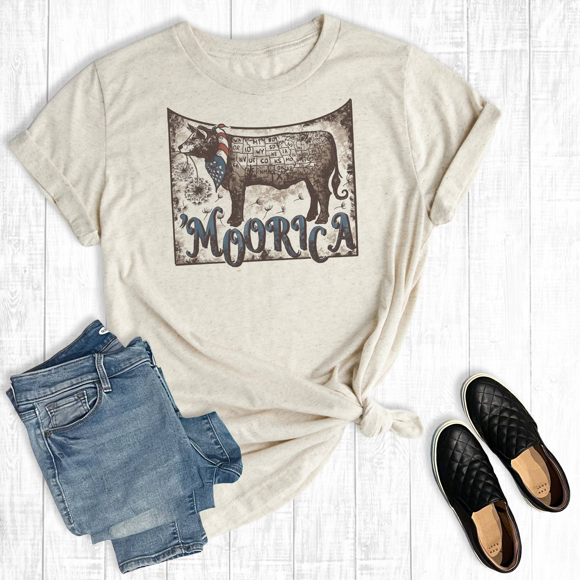 'moorica Cow Graphic Tee Hoodie, Sweatshirt | PodTeesHub.com