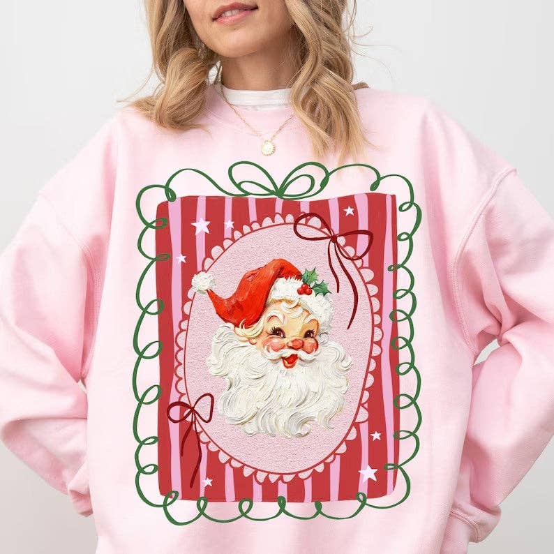 Cutesy Santa Frame Dtf Sweatshirt T-Shirts, Hoodie | PodTeesHub.com