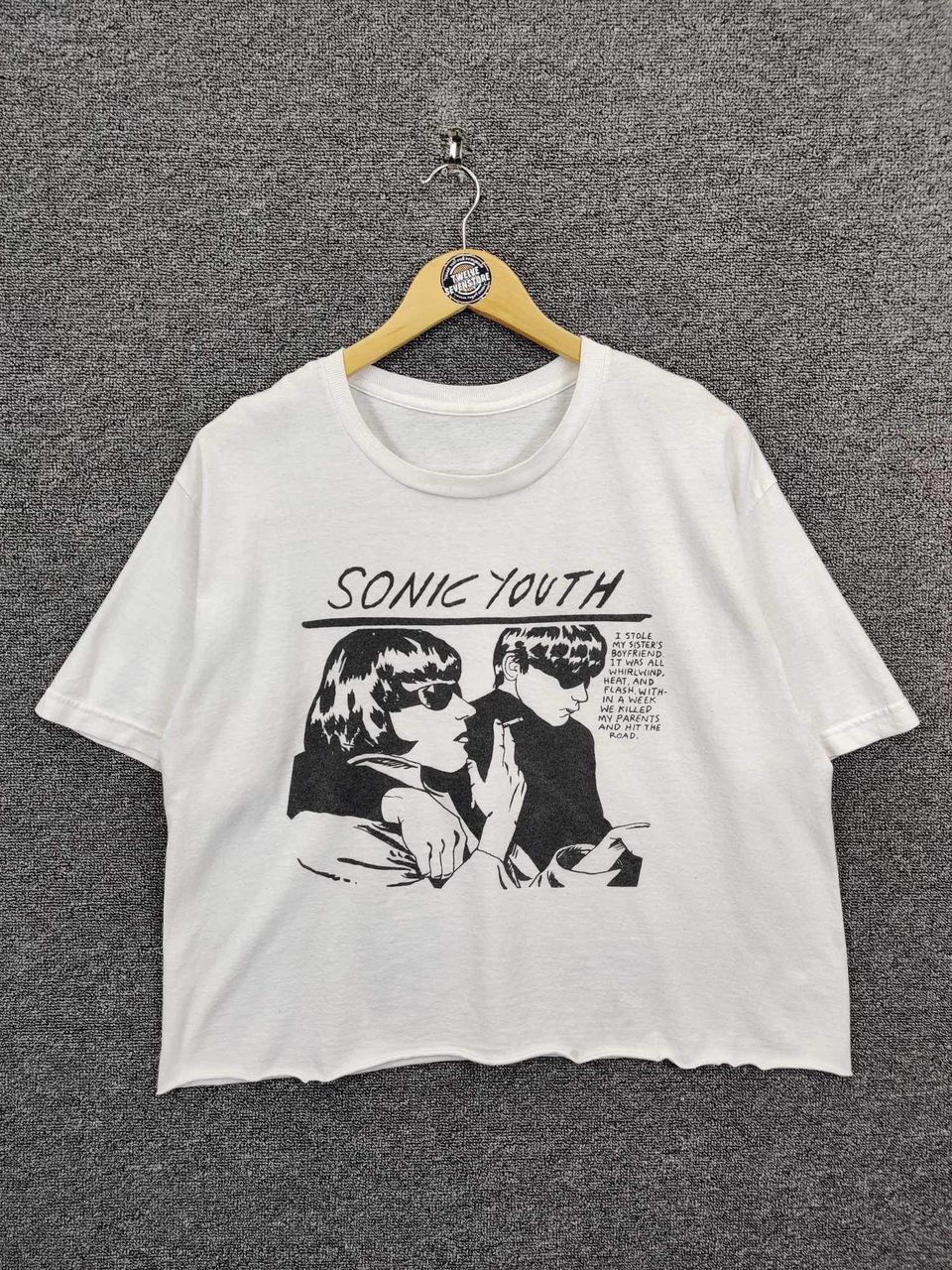 Band Tees Vintage Sonic Youth Cropped Top Band Tee Tshirt Hoodie, Sweatshirt | PodTeesHub.com