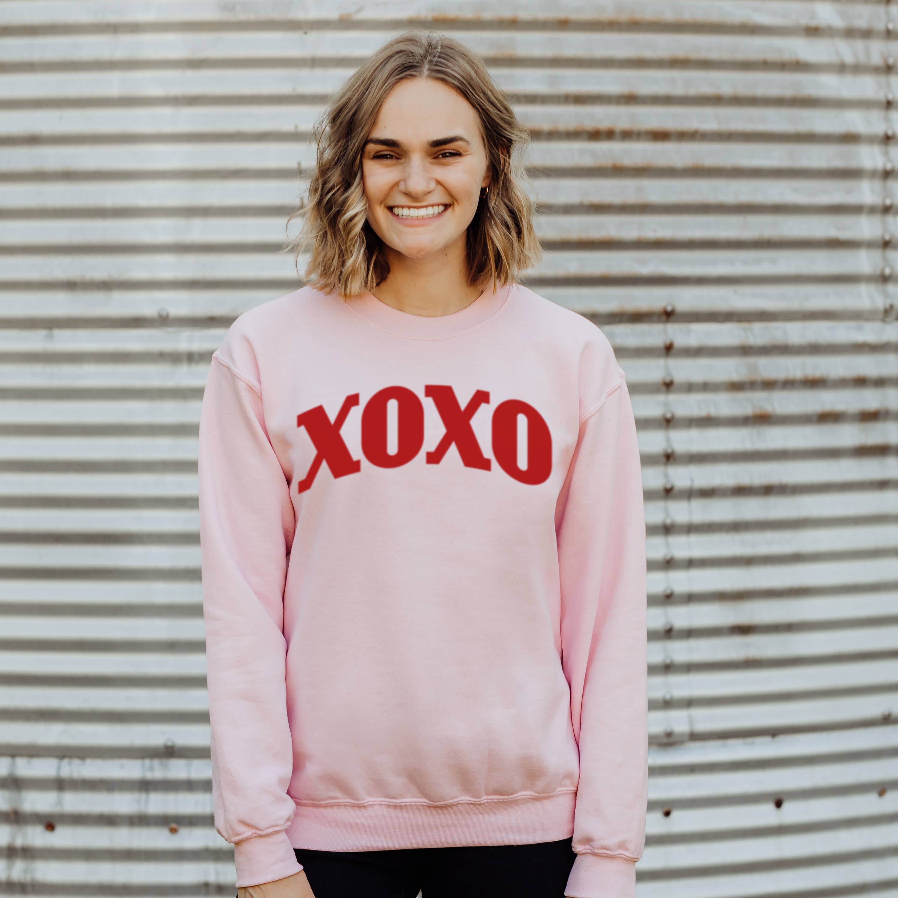 Xoxo Crewneck Sweatshirt | Valentine's Day | Sizes S-2XL T-Shirts, Hoodie | PodTeesHub.com