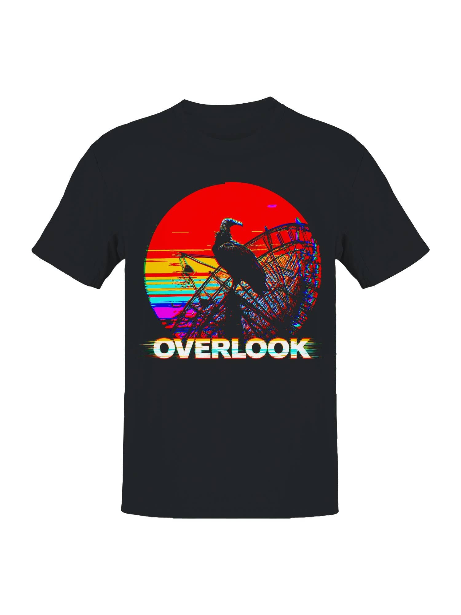 Vibrant Overlook Vulture Design Men's T-Shirt Hoodie, Sweatshirt | PodTeesHub.com
