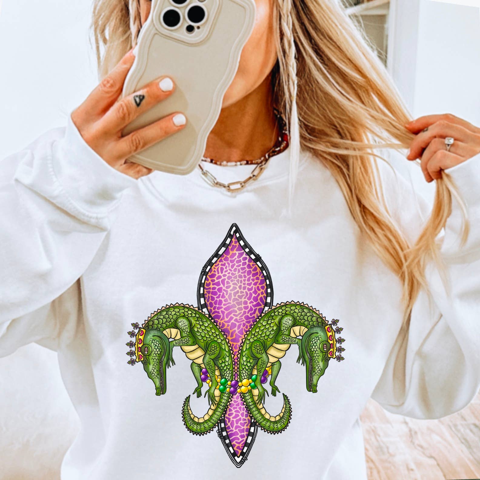 Mardi Gras 2025  Sweatshirt  | Women's Sweatshirt T-Shirts, Hoodie | PodTeesHub.com