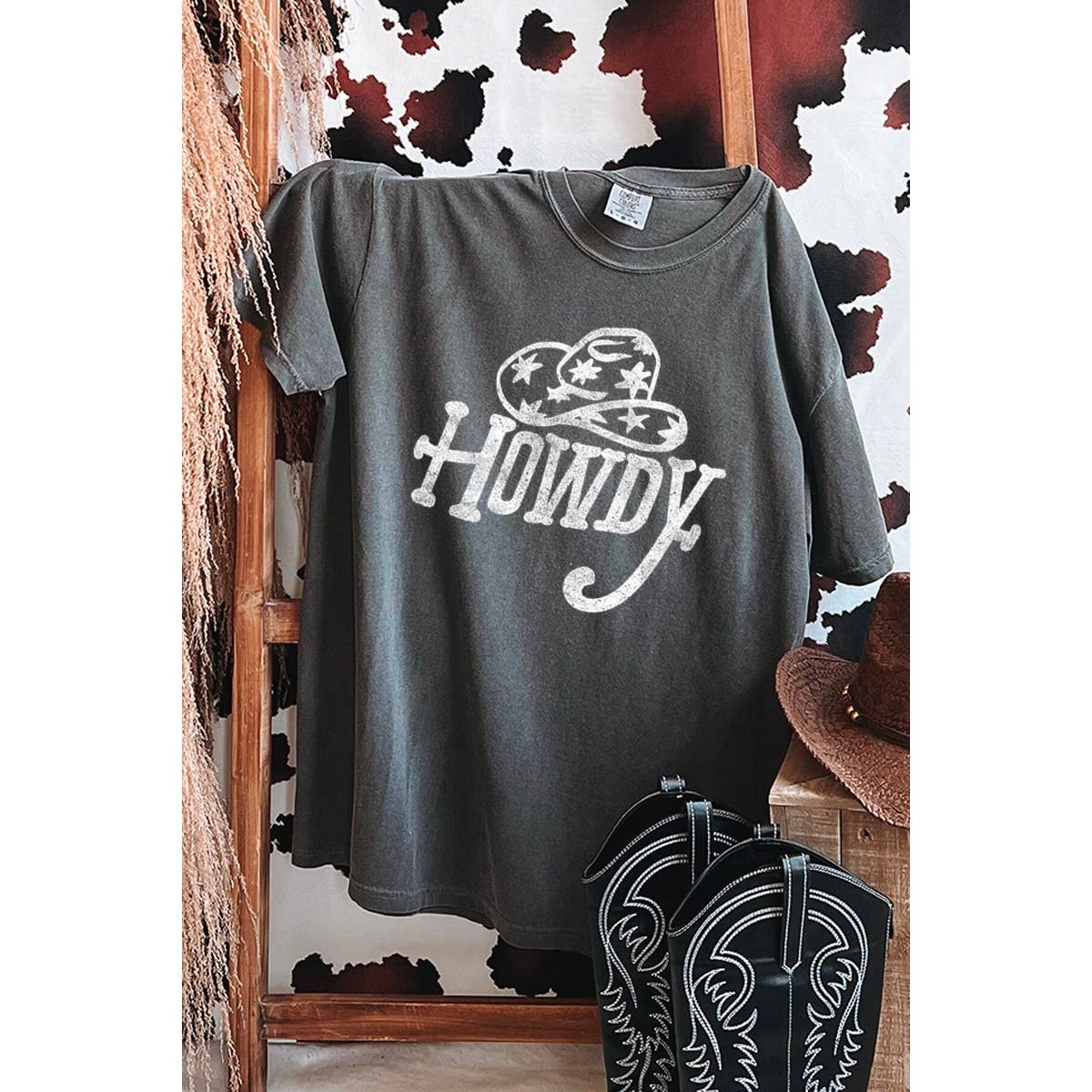 Howdy Graphic Oversized Tee Hoodie, Sweatshirt | PodTeesHub.com