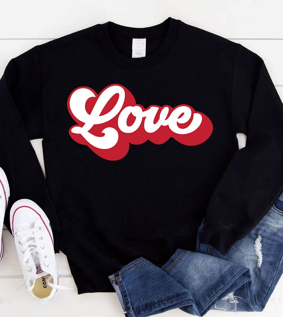 Love - Valentine's Day Love Cursive Cute Sweet Sweatshirt T-Shirts, Hoodie | PodTeesHub.com
