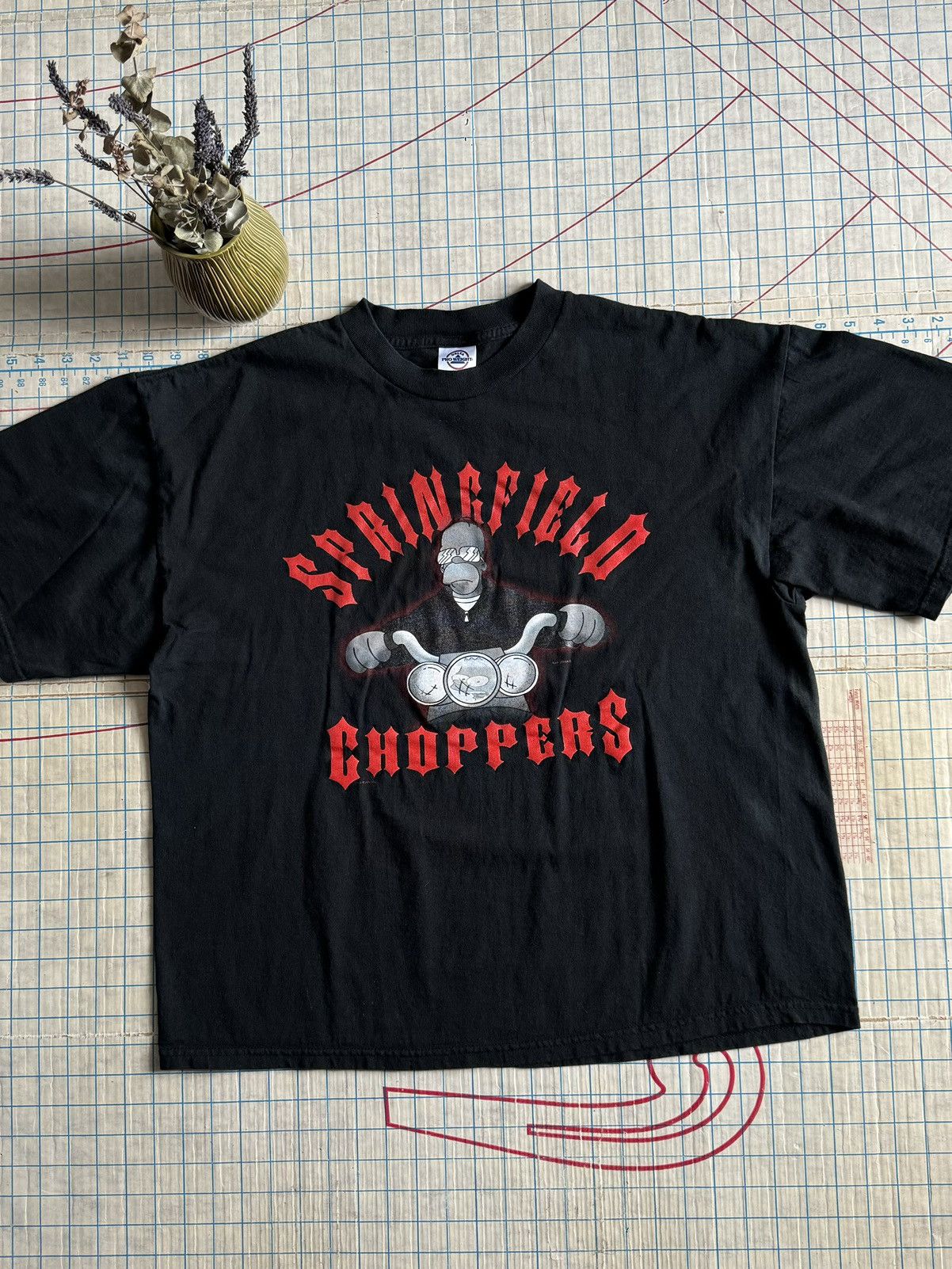 Vintage Faded Black Simpsons Springfield Choppers Motorcycle T-Shirts, Hoodie, Sweatshirt