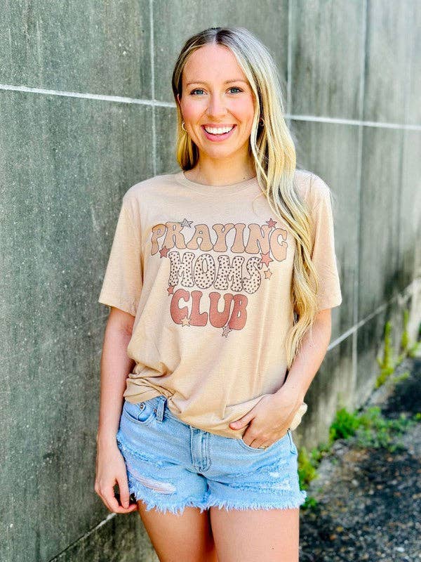 Praying Moms Club Neutral Star Tee Hoodie, Sweatshirt | PodTeesHub.com