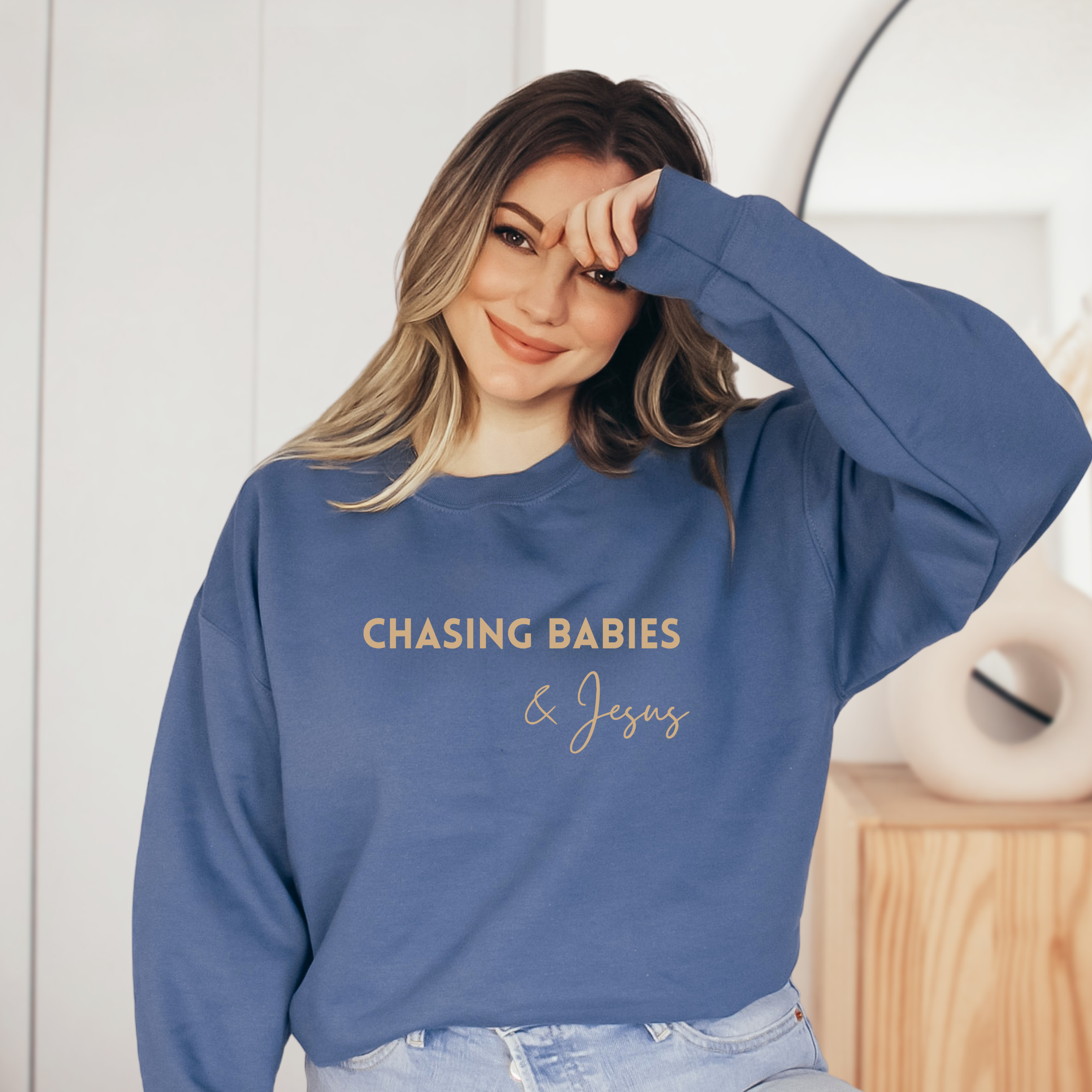 Chasing Babies and Jesus - Christian Spring Graphic Tee Hoodie, Sweatshirt | PodTeesHub.com