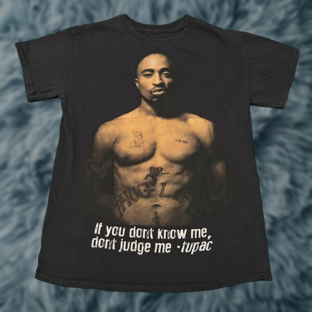 Vintage Tupac 2pac Hip Hop Rap Tee Shirt Mens Small Black 90s Y2k Dont Judge Me Shirt Hoodie, Sweatshirt | PodTeesHub.com