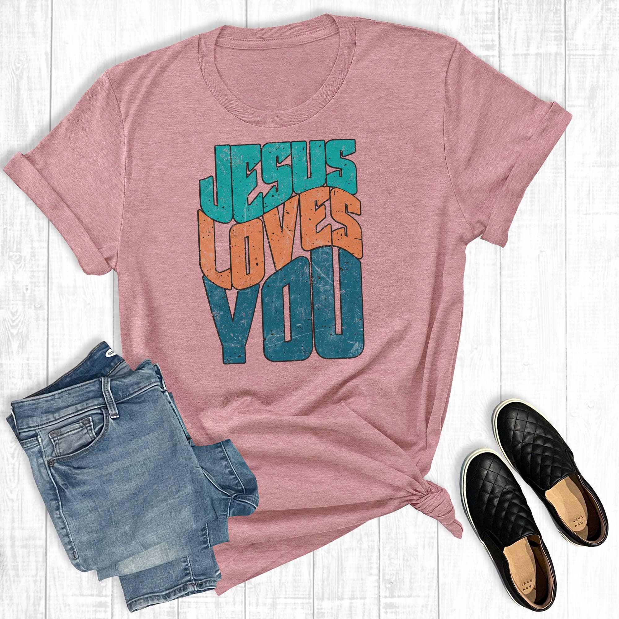 Jesus Loves You Graphic Tee Hoodie, Sweatshirt | PodTeesHub.com