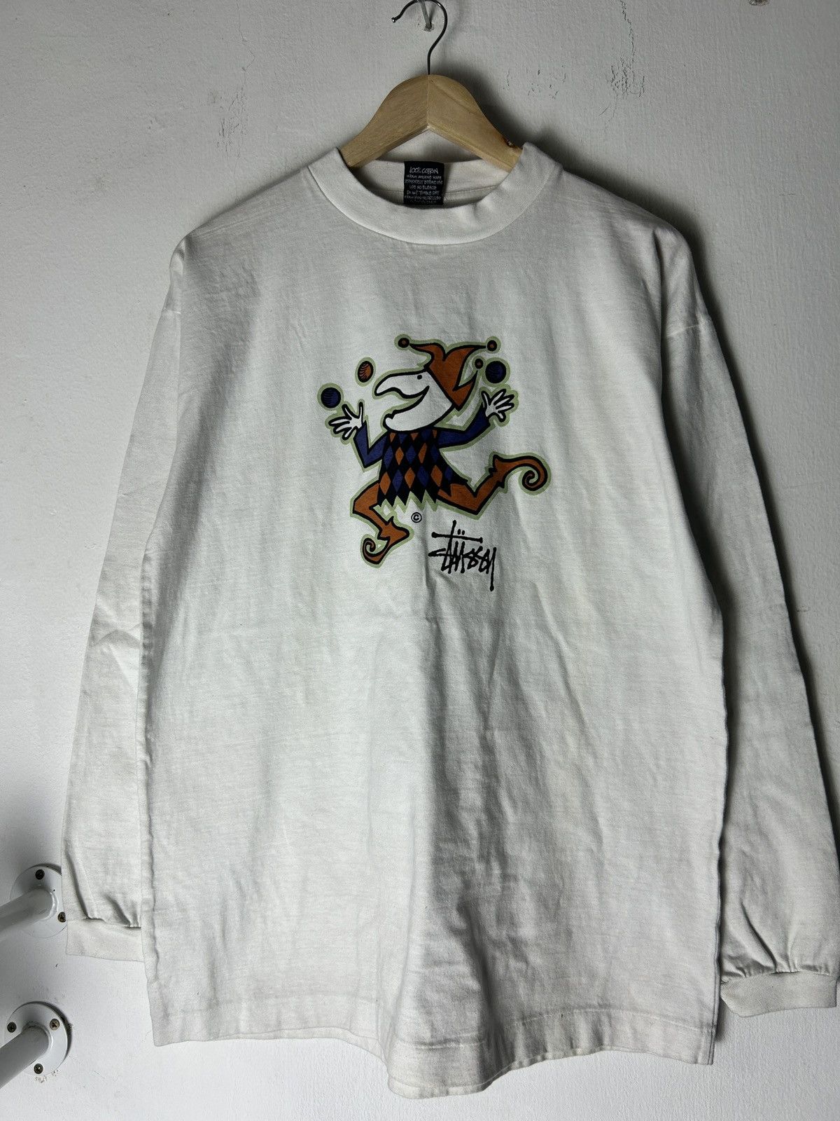 Stussy Vintage Rare Old Stussy Joker Longsleeve Shawn Era T-Shirts, Hoodie, Sweatshirt | PodTeesHub.com