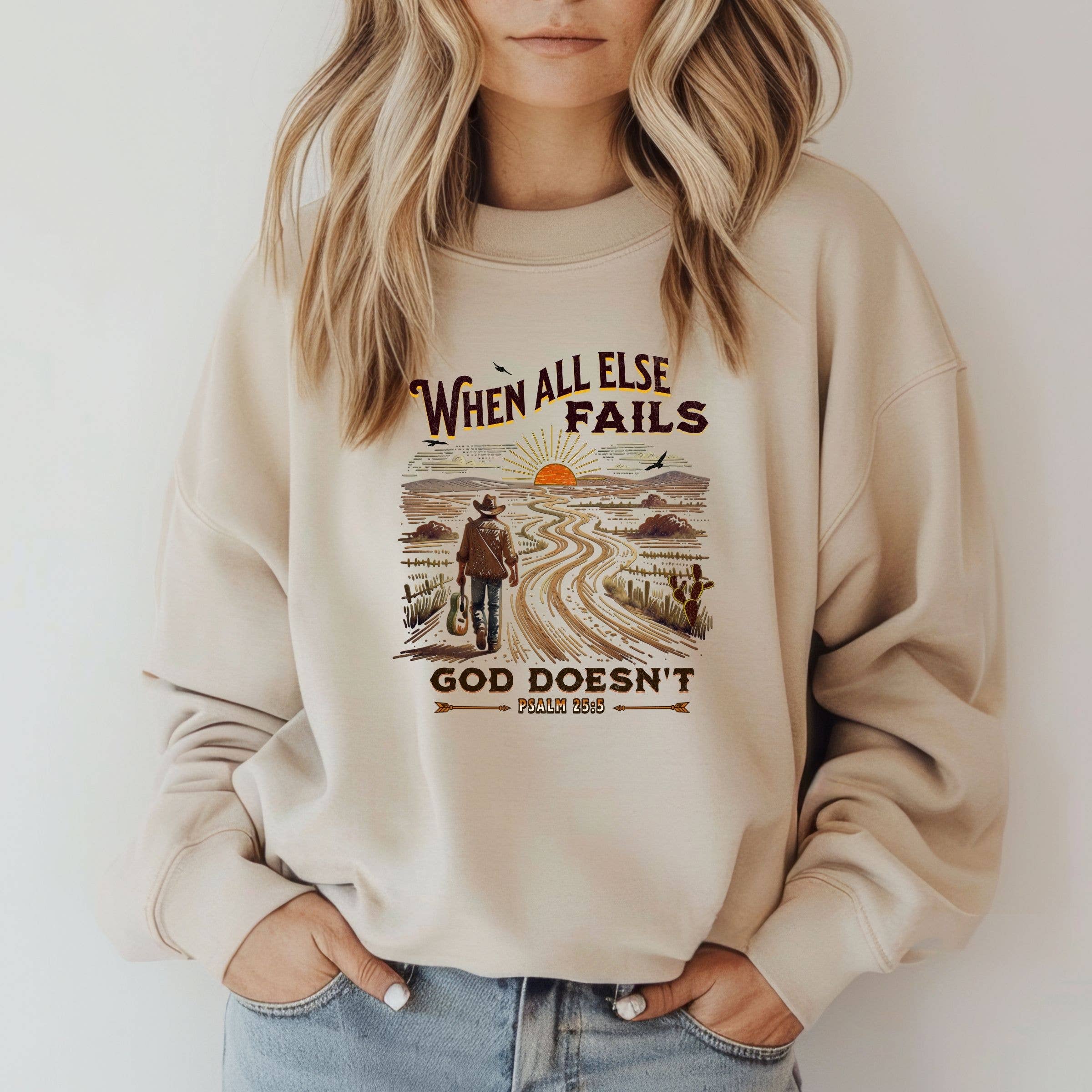 When All Else Fails Western Floral Spring Graphic Sweatshirt T-Shirts, Hoodie | PodTeesHub.com