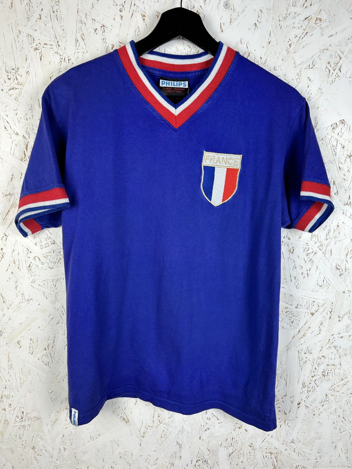 Other Vintage Philips France Football Soccer Retro T Shirt Blue M Hoodie, Sweatshirt | PodTeesHub.com