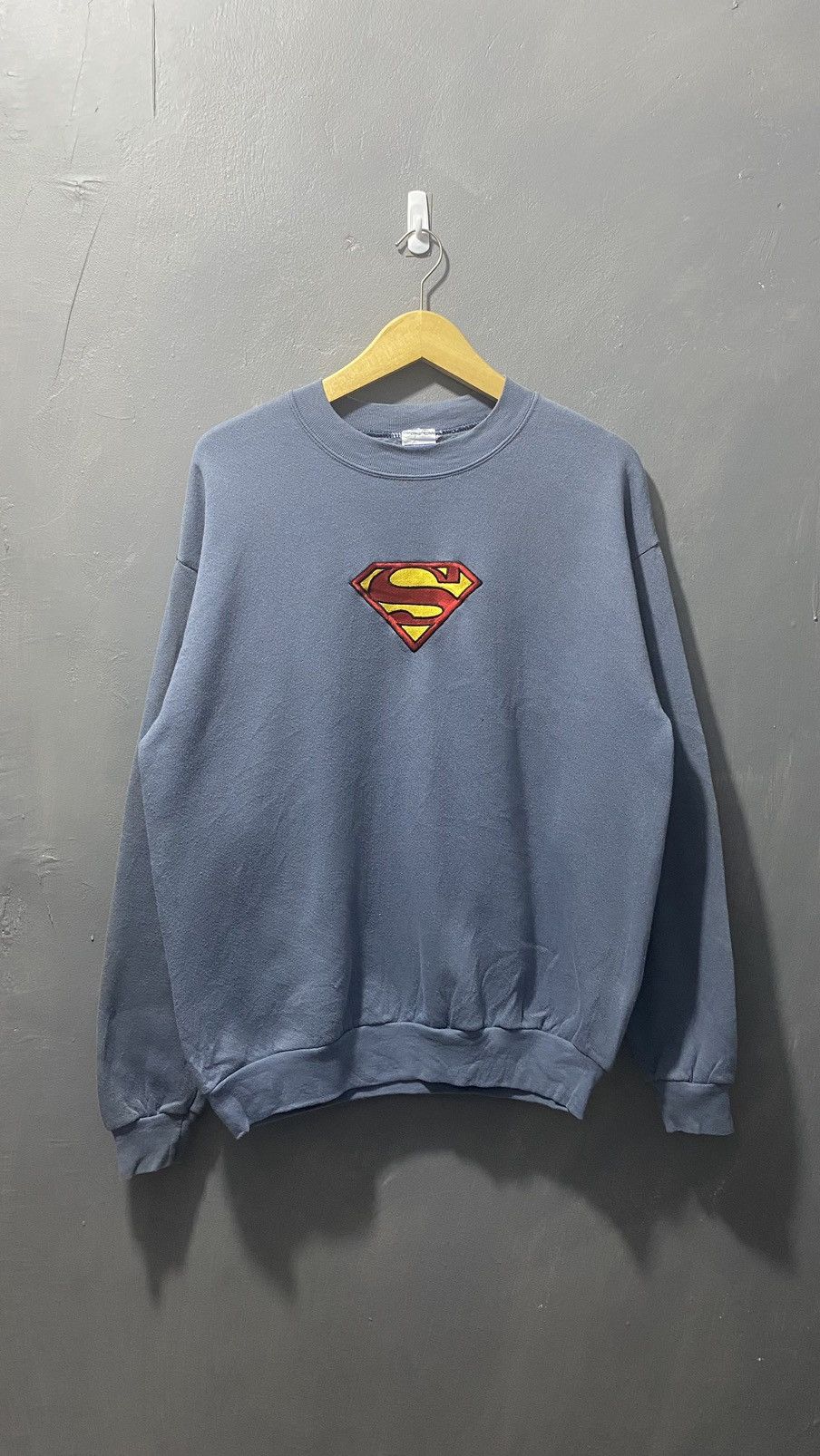 Vintage 90s Superman Logo Embriodery Sweatshirt T-Shirts, Hoodie | PodTeesHub.com