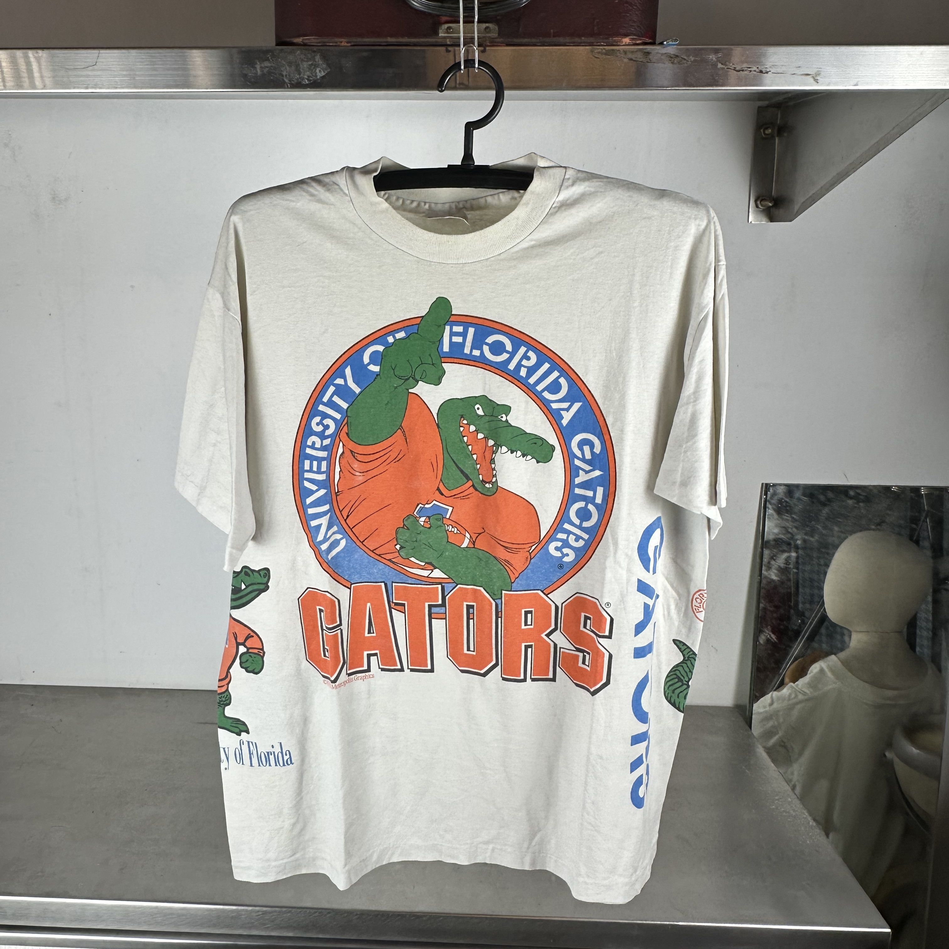 Vintage 1990 Florida Gators All Over Print Wraparound Ncaa T Shirt Hoodie, Sweatshirt | PodTeesHub.com