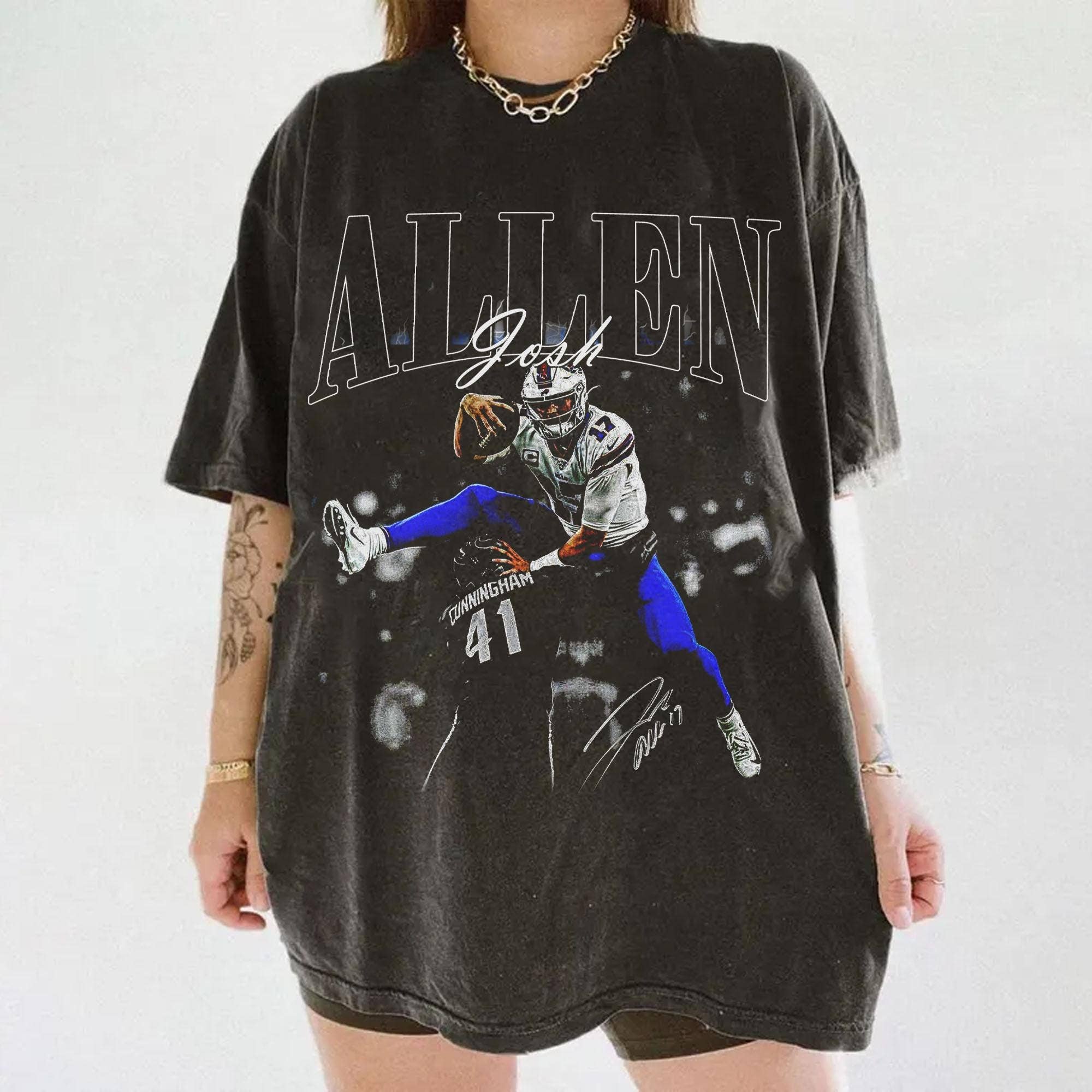 Vintage Buffalo 90S Game Day Tee QB1 Shirt Hoodie, Sweatshirt | PodTeesHub.com
