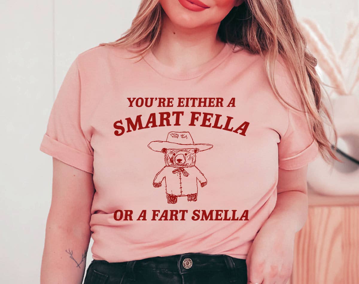 Smart Fella or Fart Smella - Funny Bear Meme T-Shirt Hoodie, Sweatshirt | PodTeesHub.com