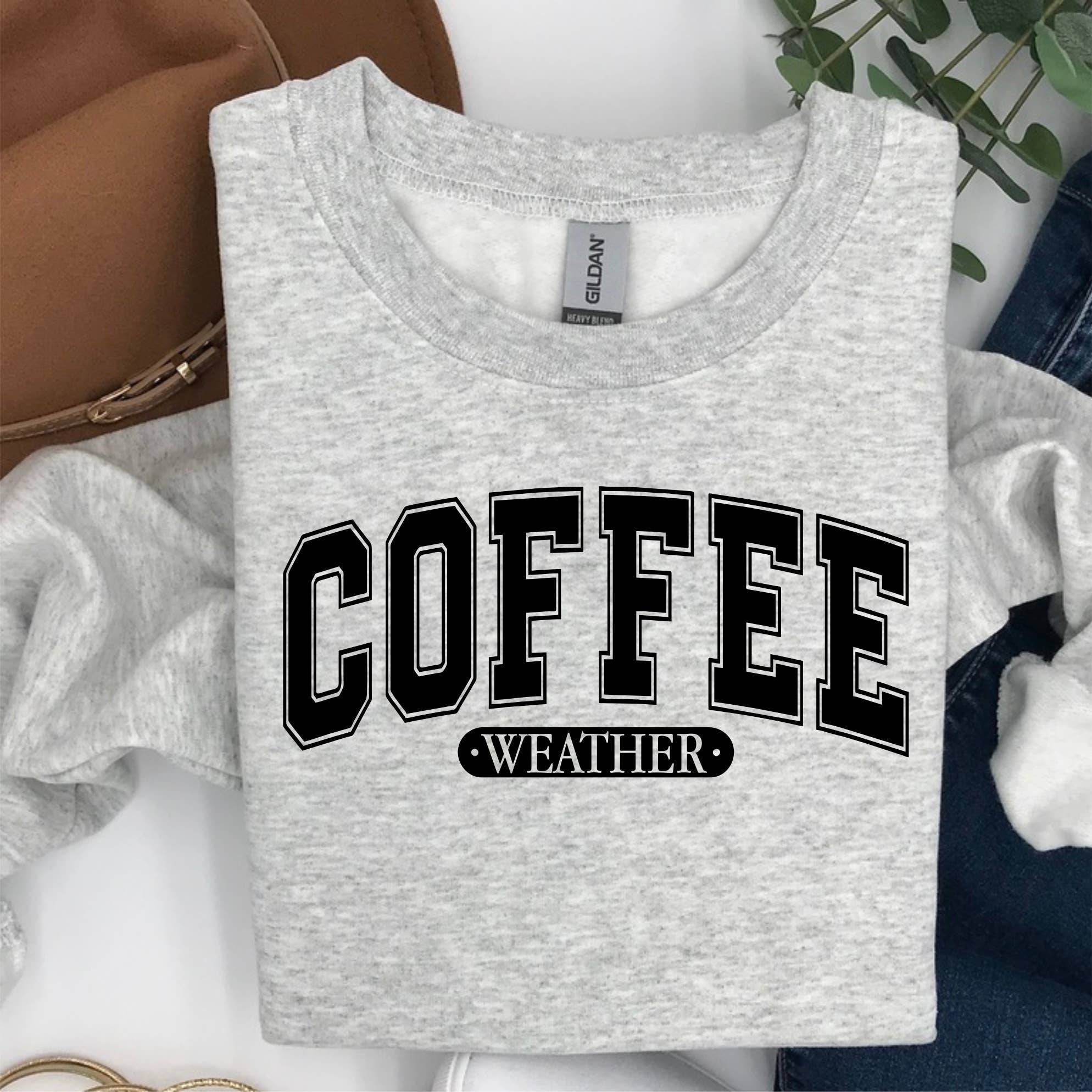 Coffee Weather Grey Graphic Sweatshirt Free Ship T-Shirts, Hoodie | PodTeesHub.com