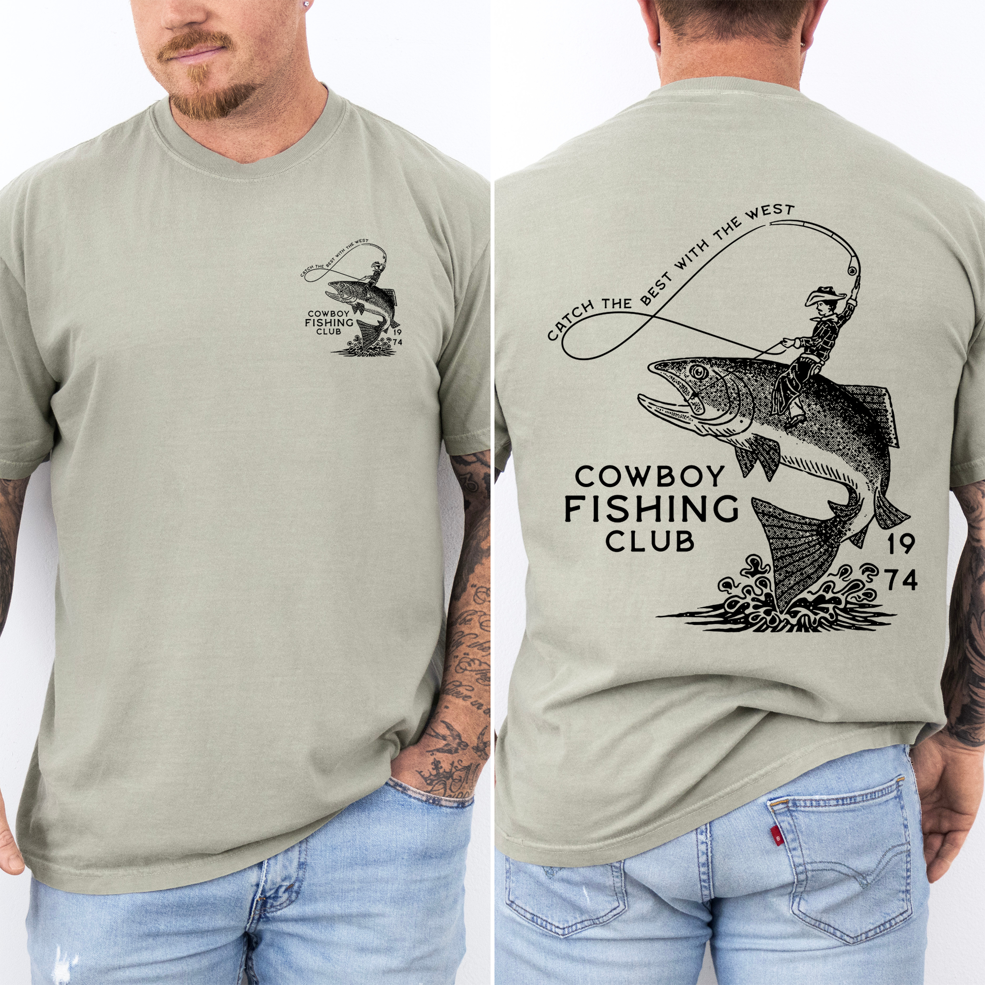 Cowboy Fishing Club, Dad Boyfriend Husband, Brother T-Shirt Hoodie, Sweatshirt | PodTeesHub.com