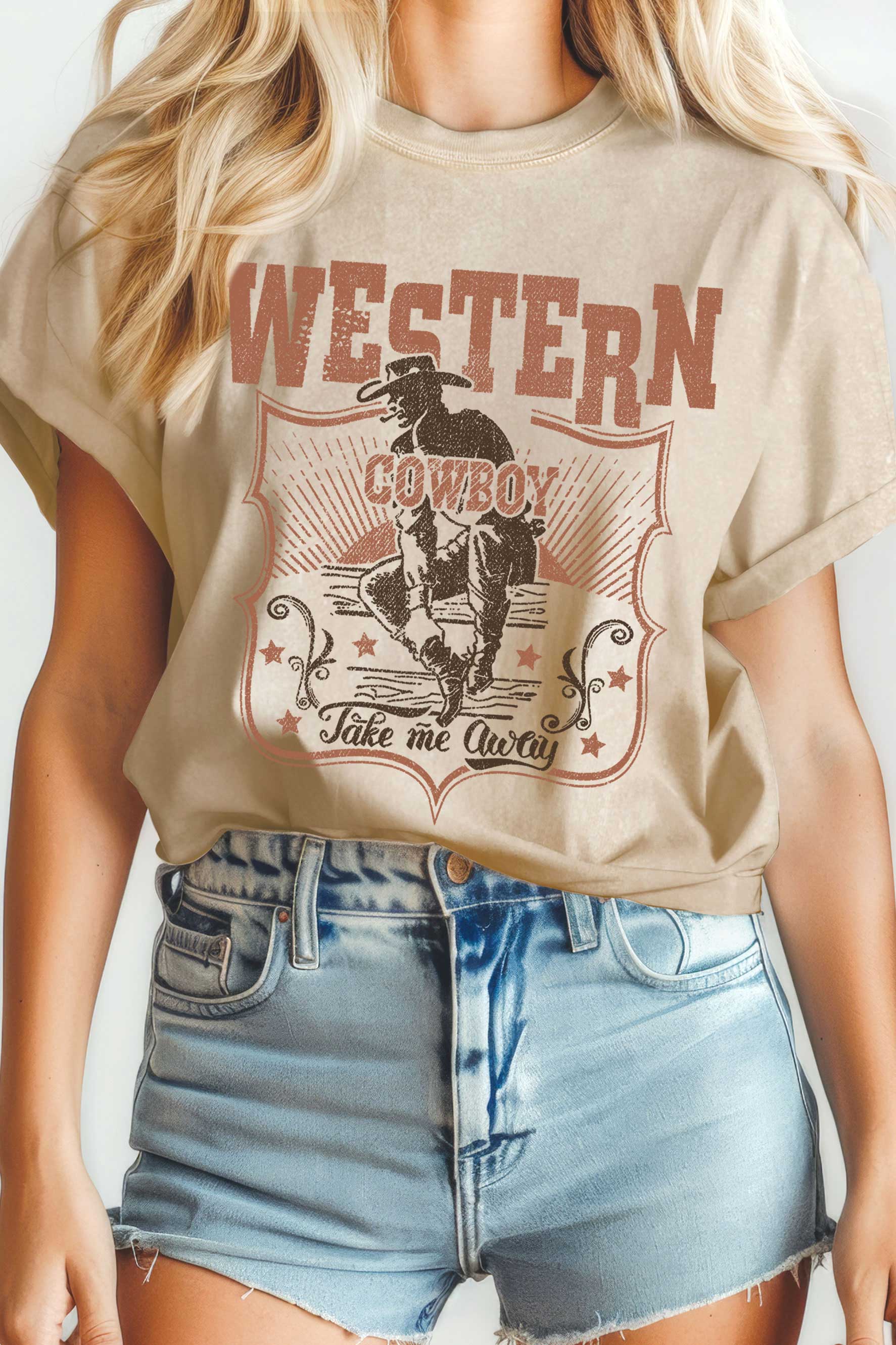 Western Cowboy Take Me Away Mineral Graphic Tshirt Hoodie, Sweatshirt | PodTeesHub.com