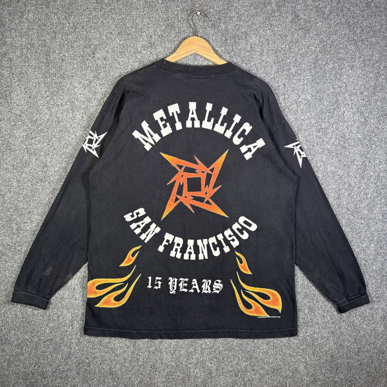 Vintage Metallica Shirt Xl Black San Francisco Long Sleeve B Hoodie, Sweatshirt | PodTeesHub.com