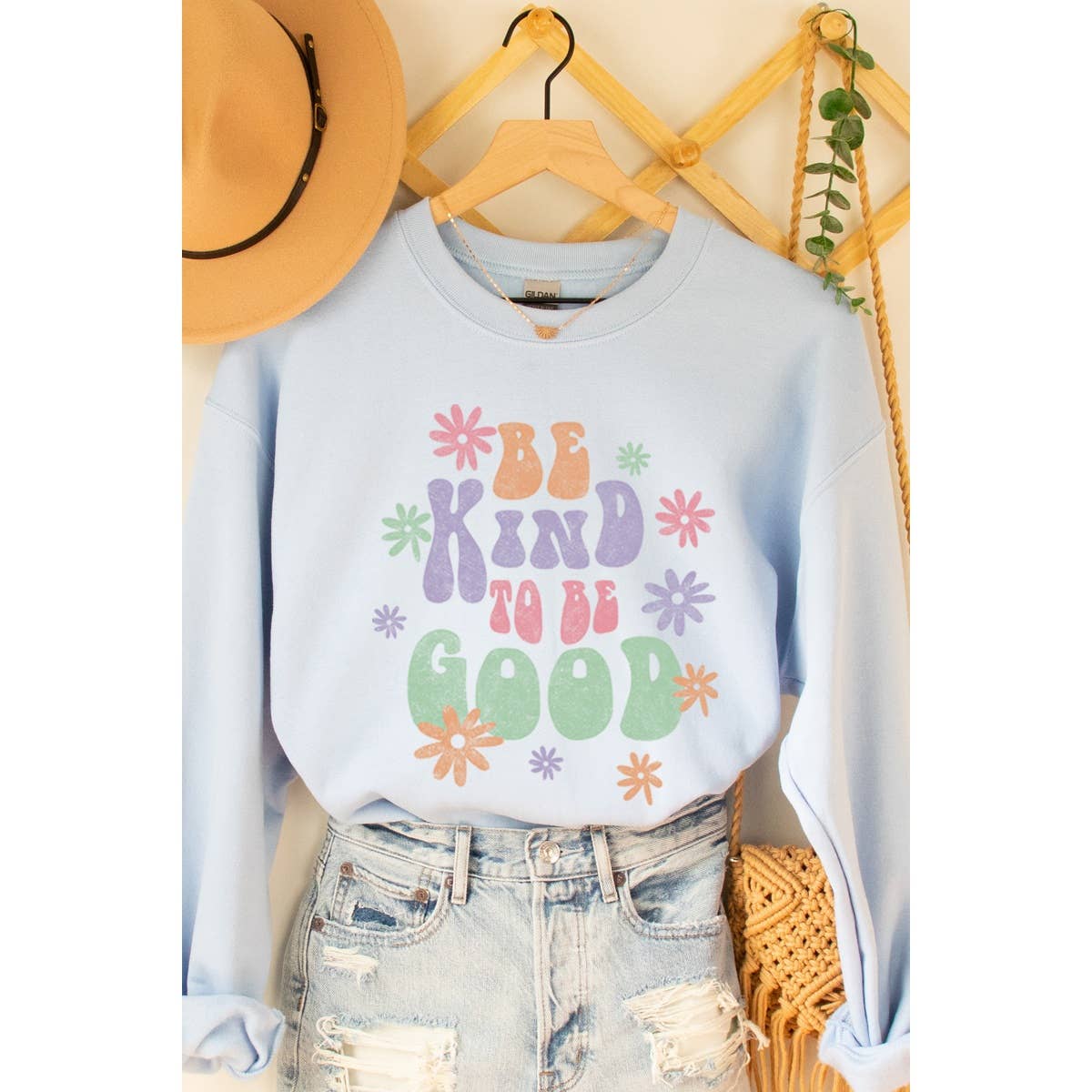 Be Kind To Be Good Graphic Oversized Tee Hoodie, Sweatshirt | PodTeesHub.com