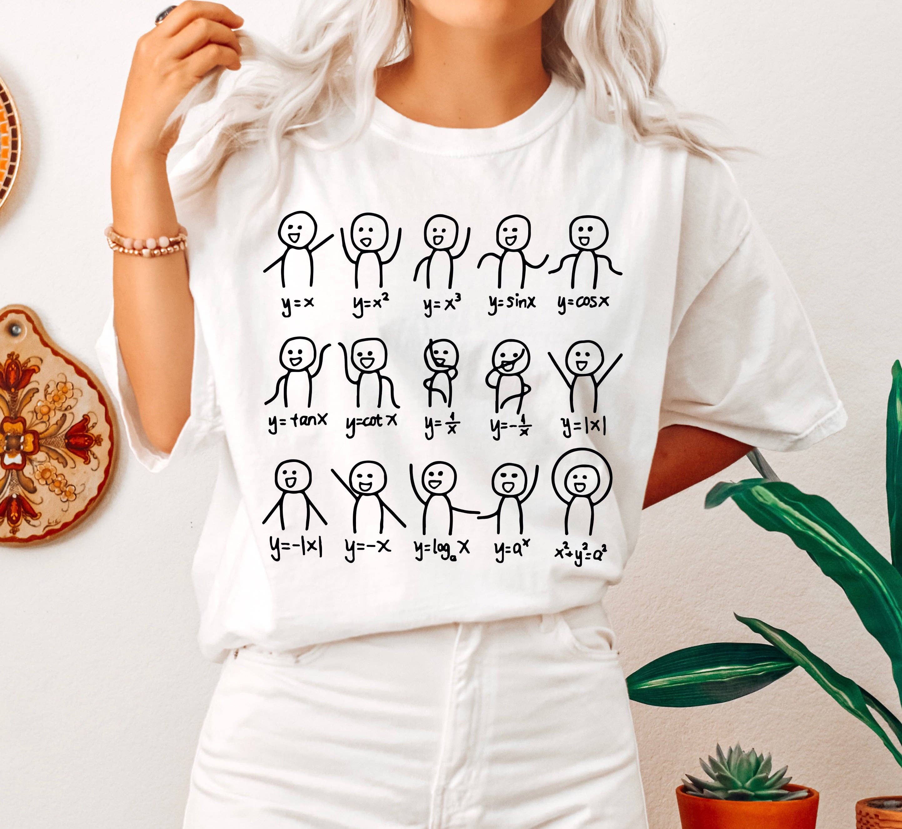 Math Stick Figures Bk T-Shirt Hoodie, Sweatshirt | PodTeesHub.com