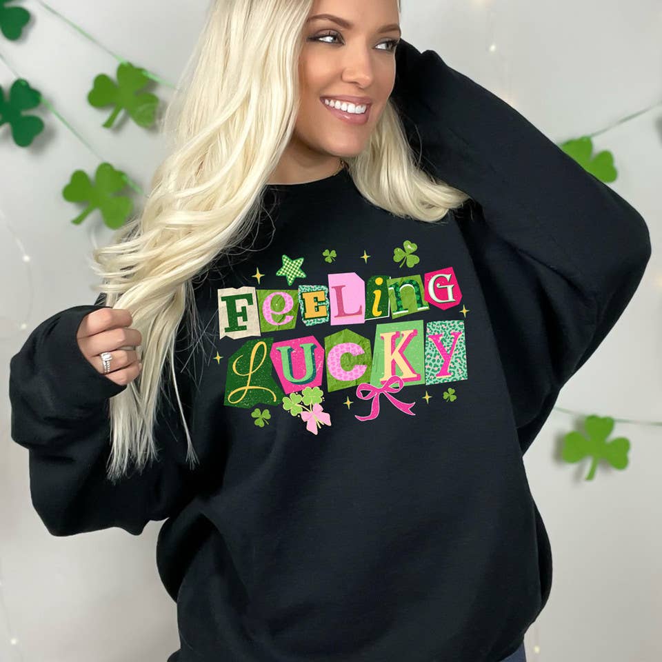 Retro Feeling Lucky Bow Sweatshirt T-Shirts, Hoodie | PodTeesHub.com