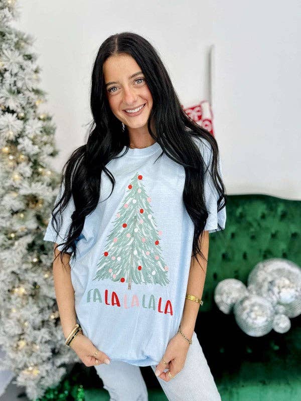 Falalala Christmas Tree Dtf Tee Hoodie, Sweatshirt | PodTeesHub.com